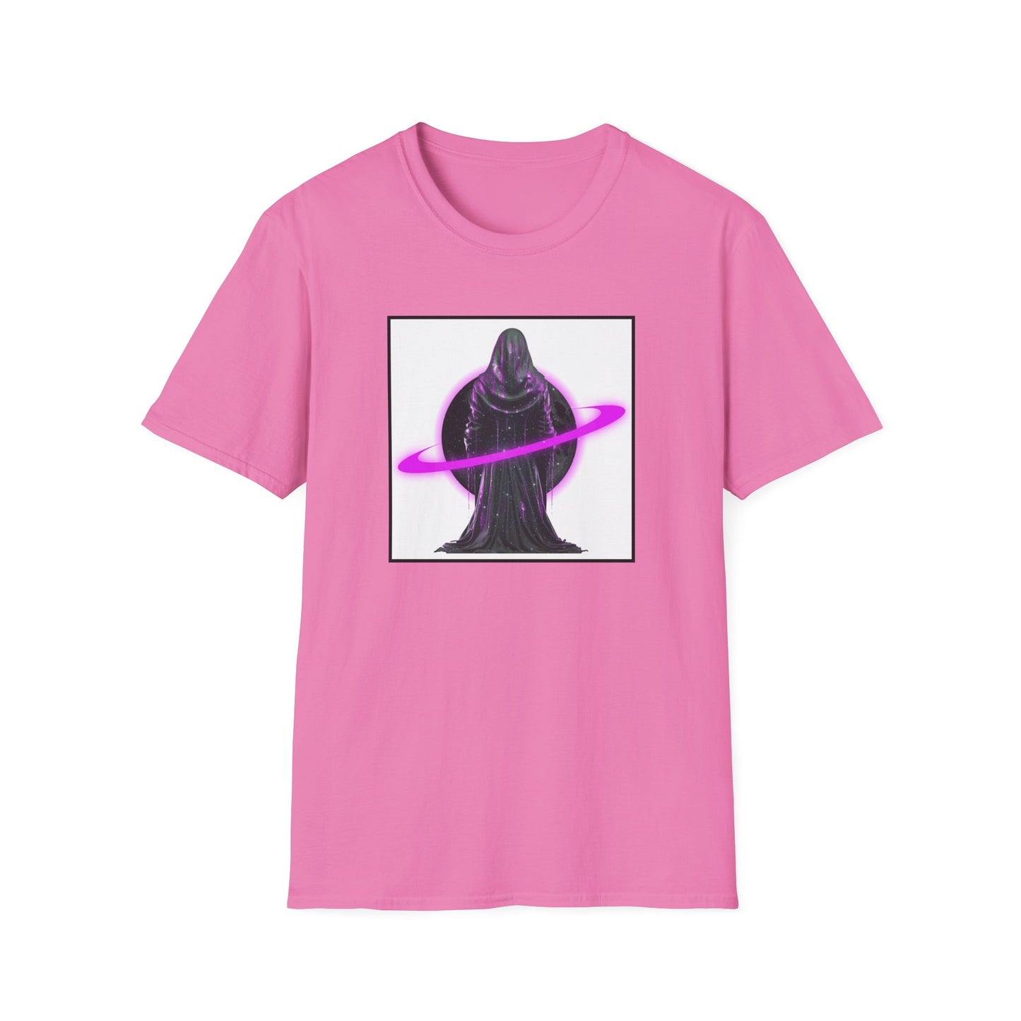 Cosmic Vibe Unisex Softstyle T-Shirt - Celestial Graphic Tee, Space Lover's Gift, Retro Aesthetic Shirt, Festival Wear, Geeky Apparel