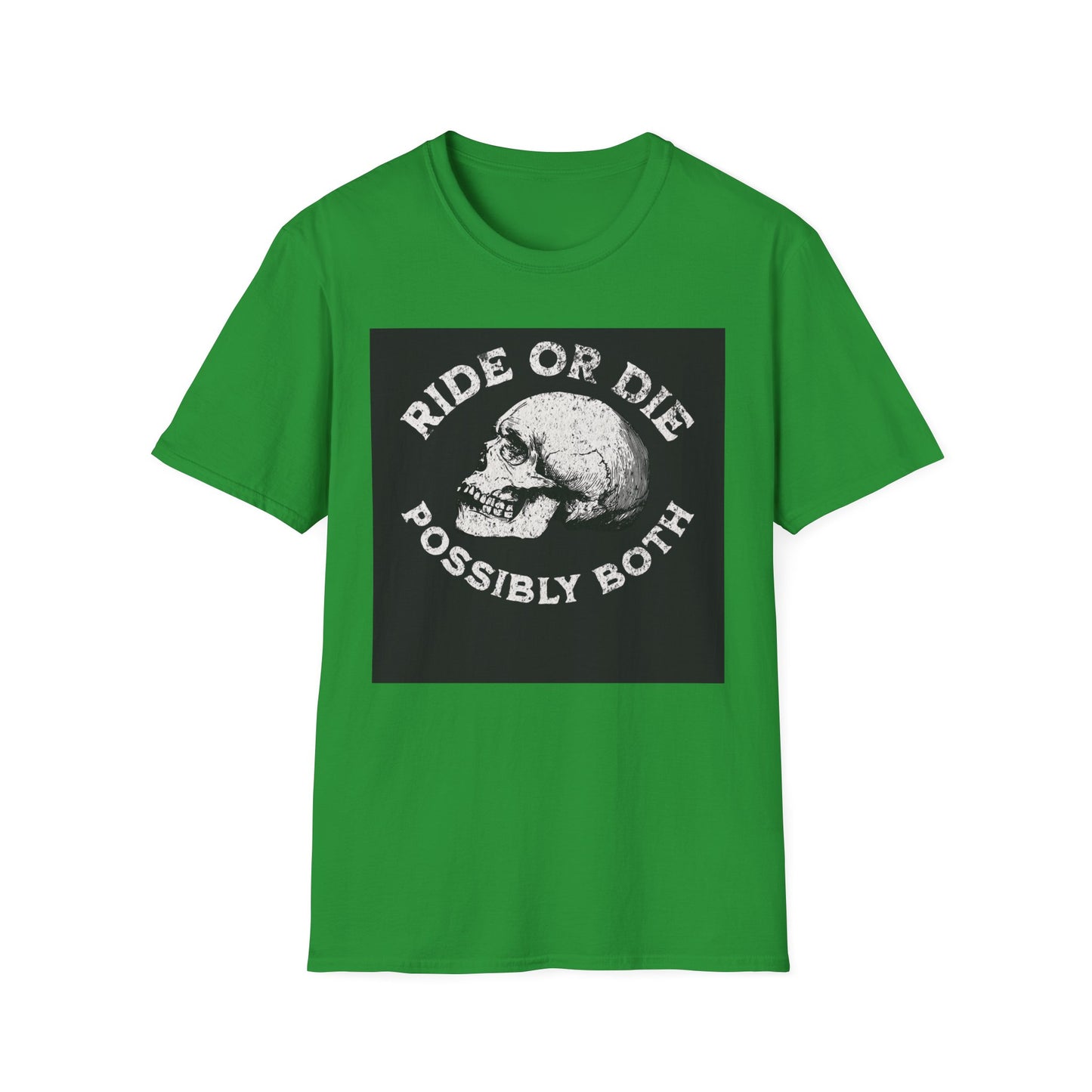 Ride or Die Skull T-Shirt | Edgy Graphic Tee, Unisex Casual Wear, Perfect Gift for Bikers, Halloween Top, Streetwear Style
