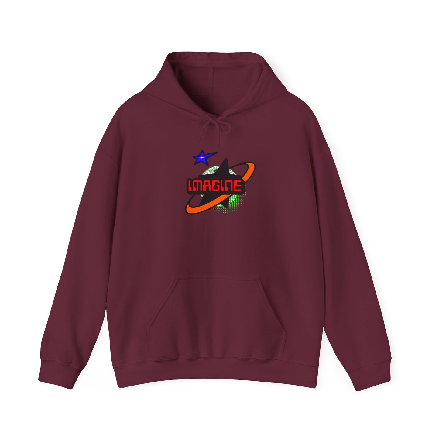 Cosmic 'Imagine' Unisex Hoodie | Trendy Streetwear, Gift for Dreamers, Cozy Layering, Perfect for All Seasons, Inspirational Apparel