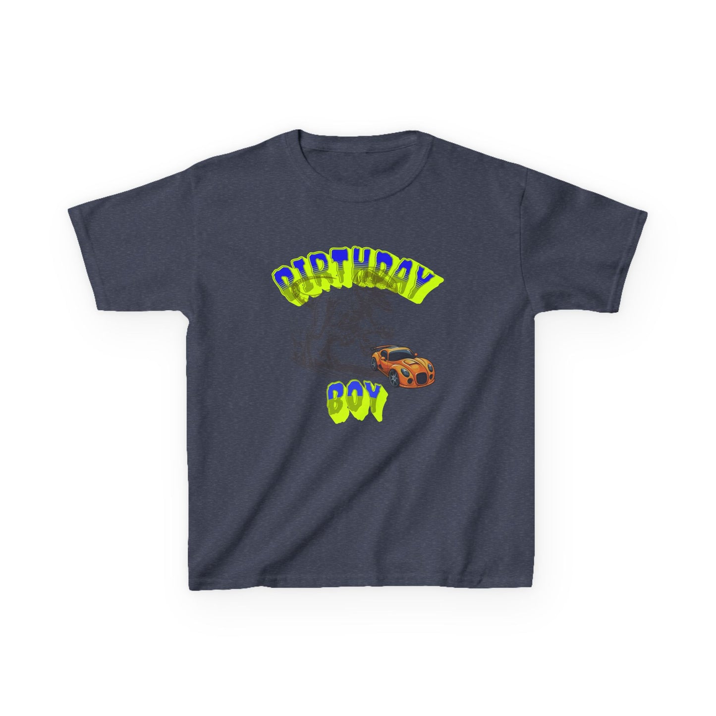 Birthday Boy Kids Tee, Fun Birthday Gift, Cool Graphic Tee, Casual Kids Clothing, Race Car Design Shirt, Dinosaur design