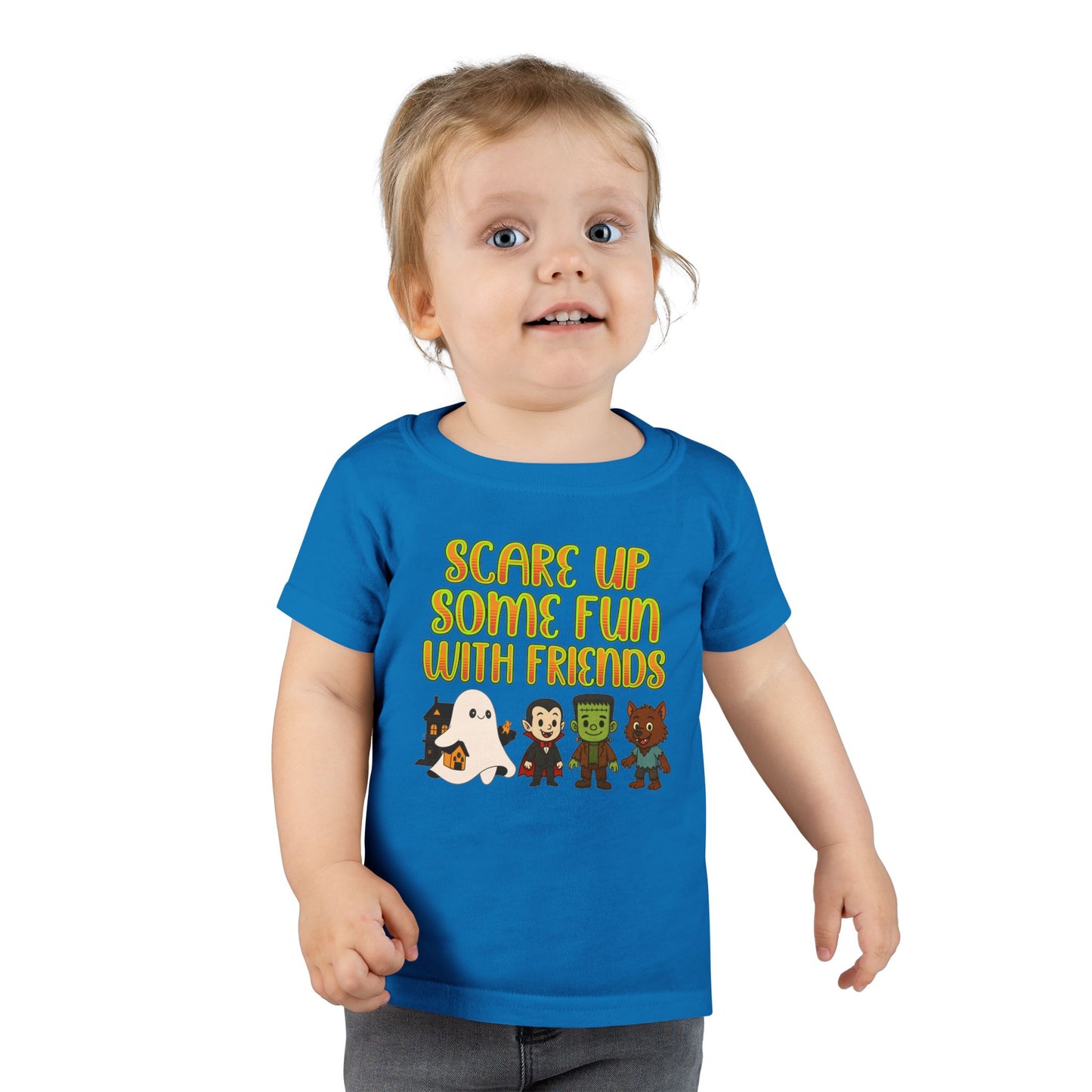 Toddler Halloween T-shirt, Fun Ghost & Monster Design, Kids Costume Shirt, Perfect for Halloween Parties, Spooky Playdates