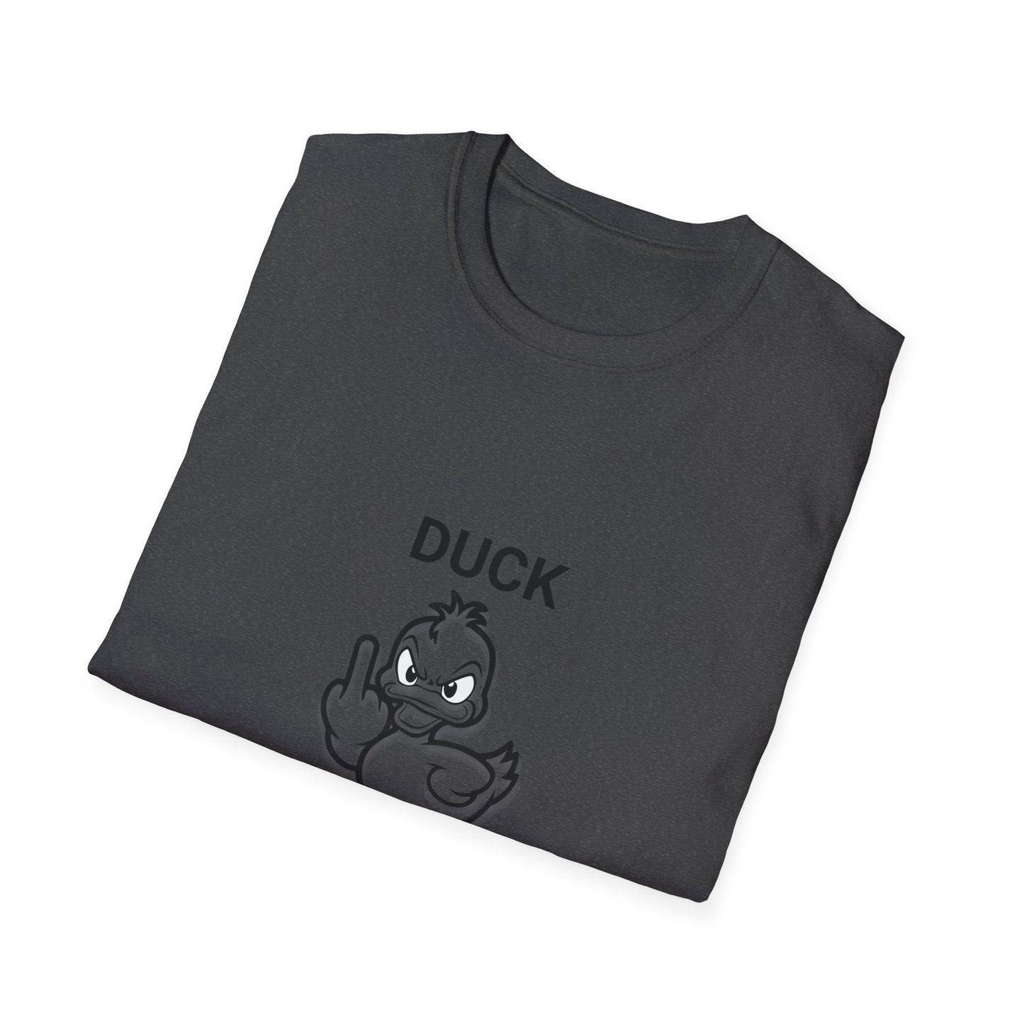 Funny Duck Off Unisex Softstyle T-Shirt, Casual Humor Shirt, Gift for Friends, Quirky Apparel, Birthday or Just Because