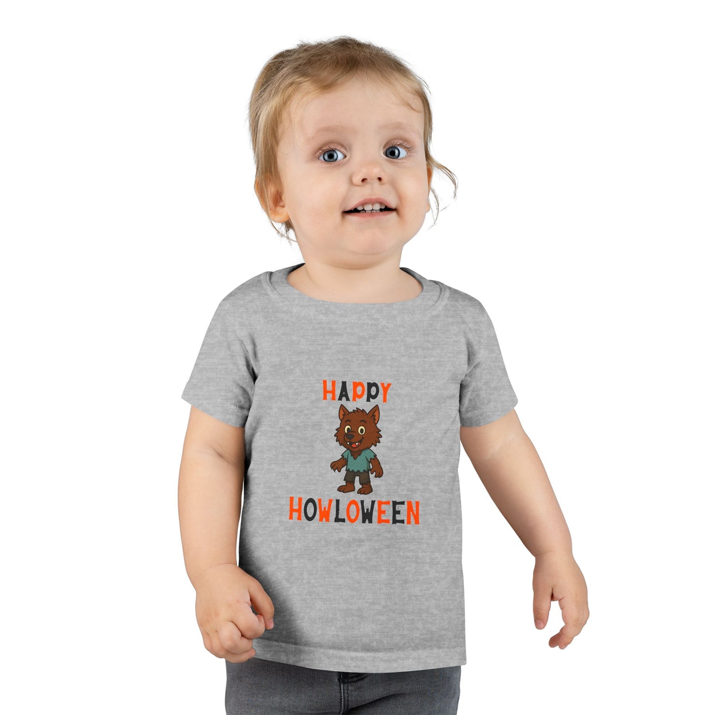 Toddler Halloween T-Shirt, Happy Howloween Kids Tee, Cute Halloween Shirt, Baby Wolf Costume Tee, Toddler Spooky Attire