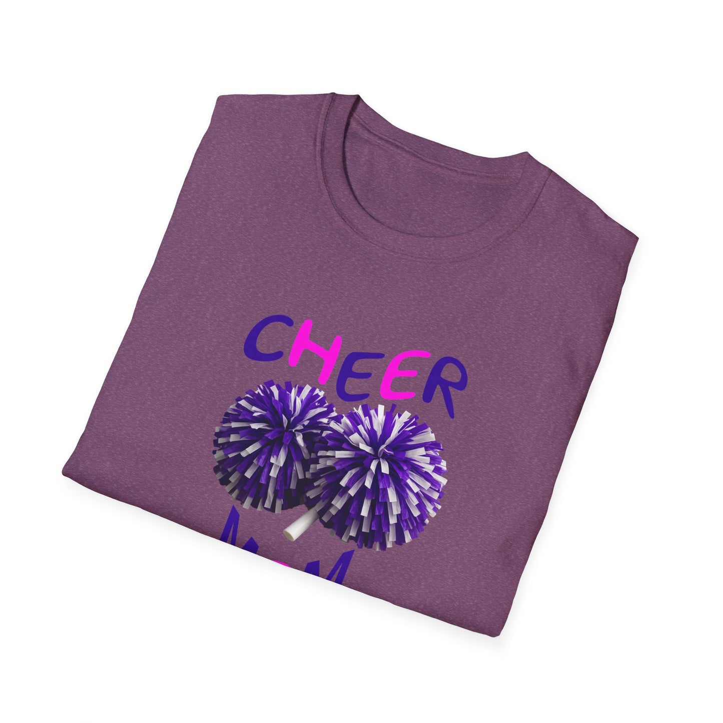 Cheer Mom Unisex Softstyle T-Shirt | Cheerleading Gift, Sportswear, Team Spirit Shirt, Mom Apparel, Fan Merchandise