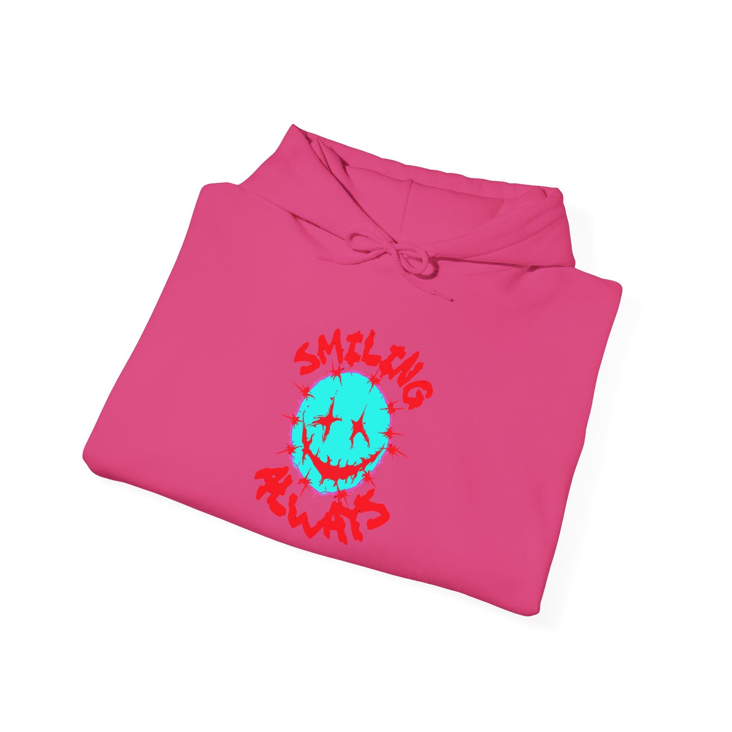 Smiling Always Hooded Sweatshirt - Unisex Soft Blend, Cozy Casual Wear, Perfect Gift for Friends, Everyday Comfort, Trendy Streetwear
