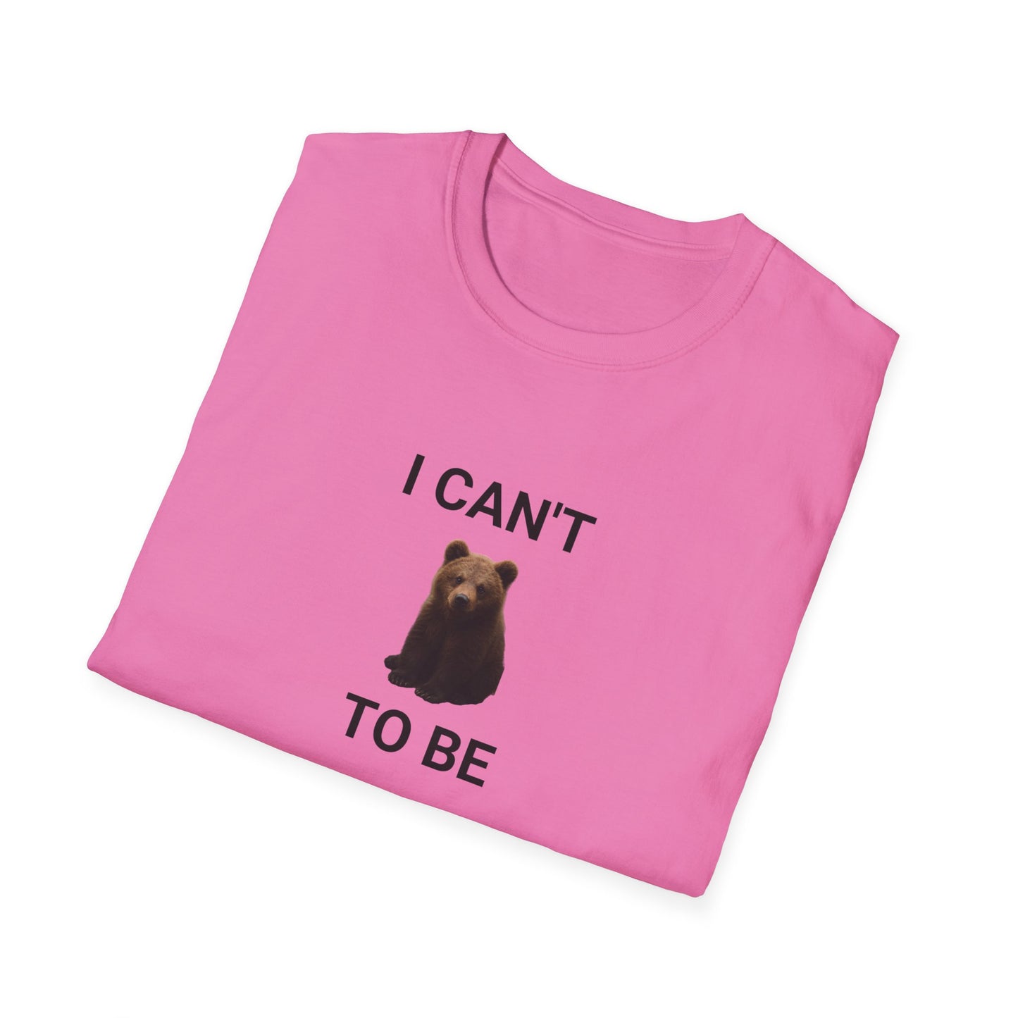 Bear Themed Unisex Softstyle T-Shirt, Gift for Animal Lovers, Cute Graphic Tee, Casual Wear, Birthday or Friendship Gift