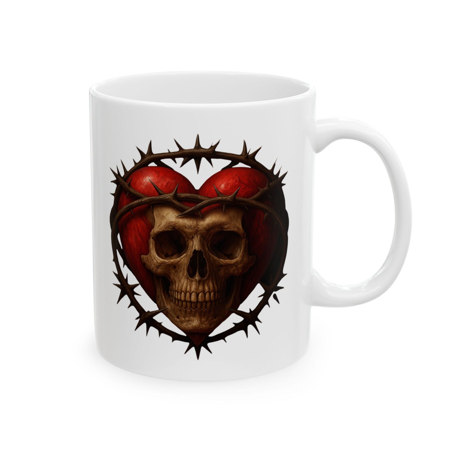 Edgy Ceramic Mug - Perfect for Halloween, Dark Aesthetic Decor, Gothic Gift, Unique Tea/Coffee Mug, Home Office Mug