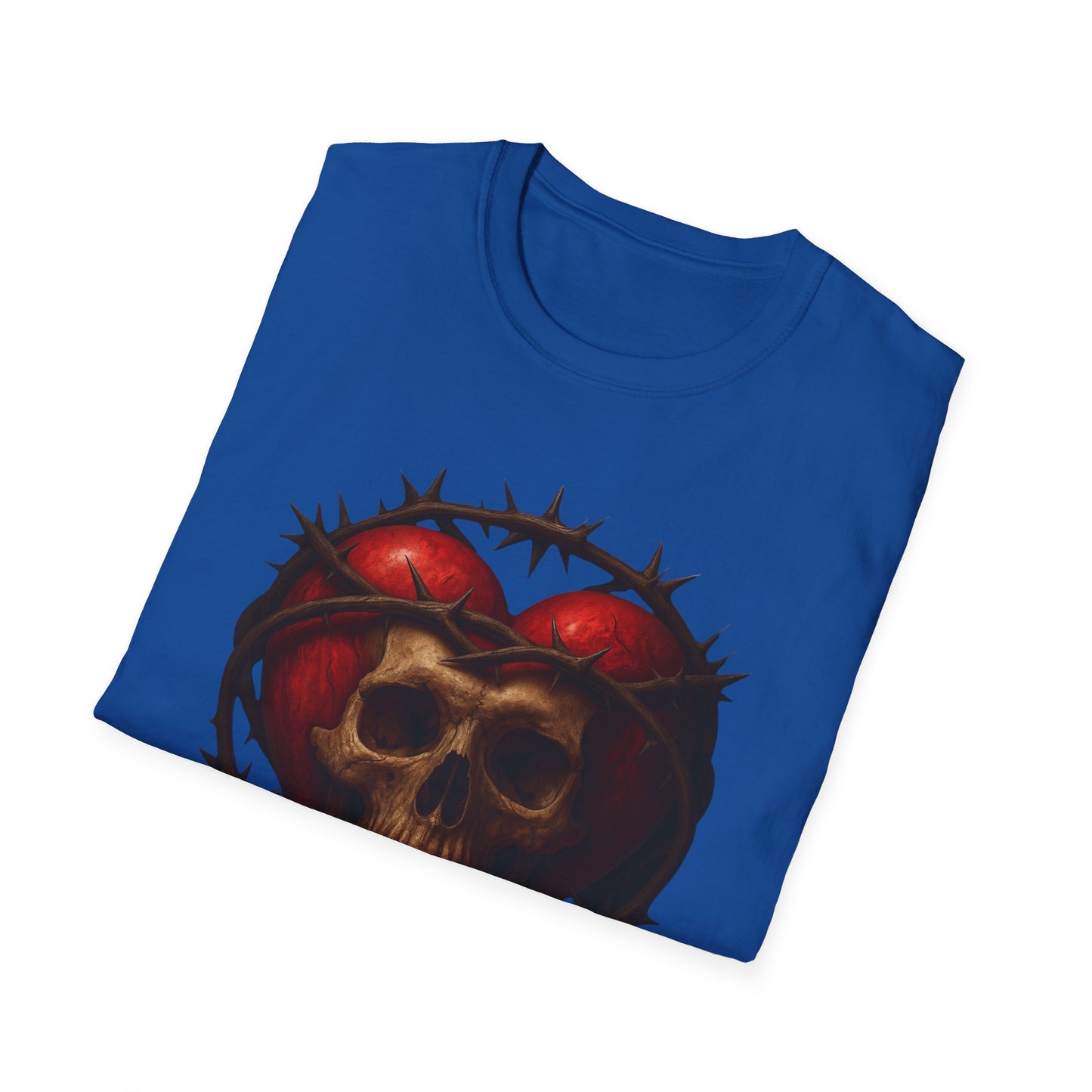 Gothic Heart Skull T-Shirt, Unisex Tee, Alternative Fashion, Edgy Gift, Halloween Outfit, Casual Streetwear