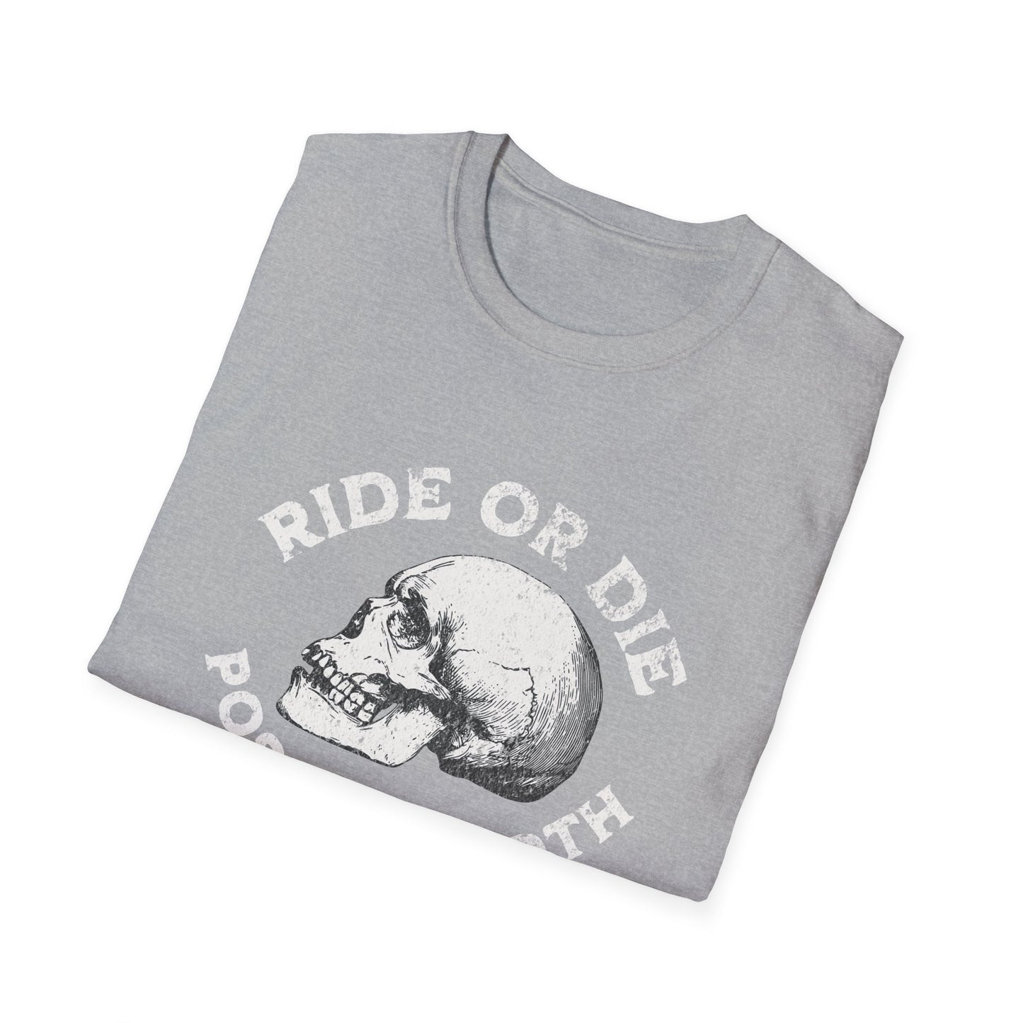 Ride or Die Skull T-Shirt, Unisex Graphic Tee, Edgy Streetwear, Alternative Fashion, Perfect for Bikers & Music Lovers
