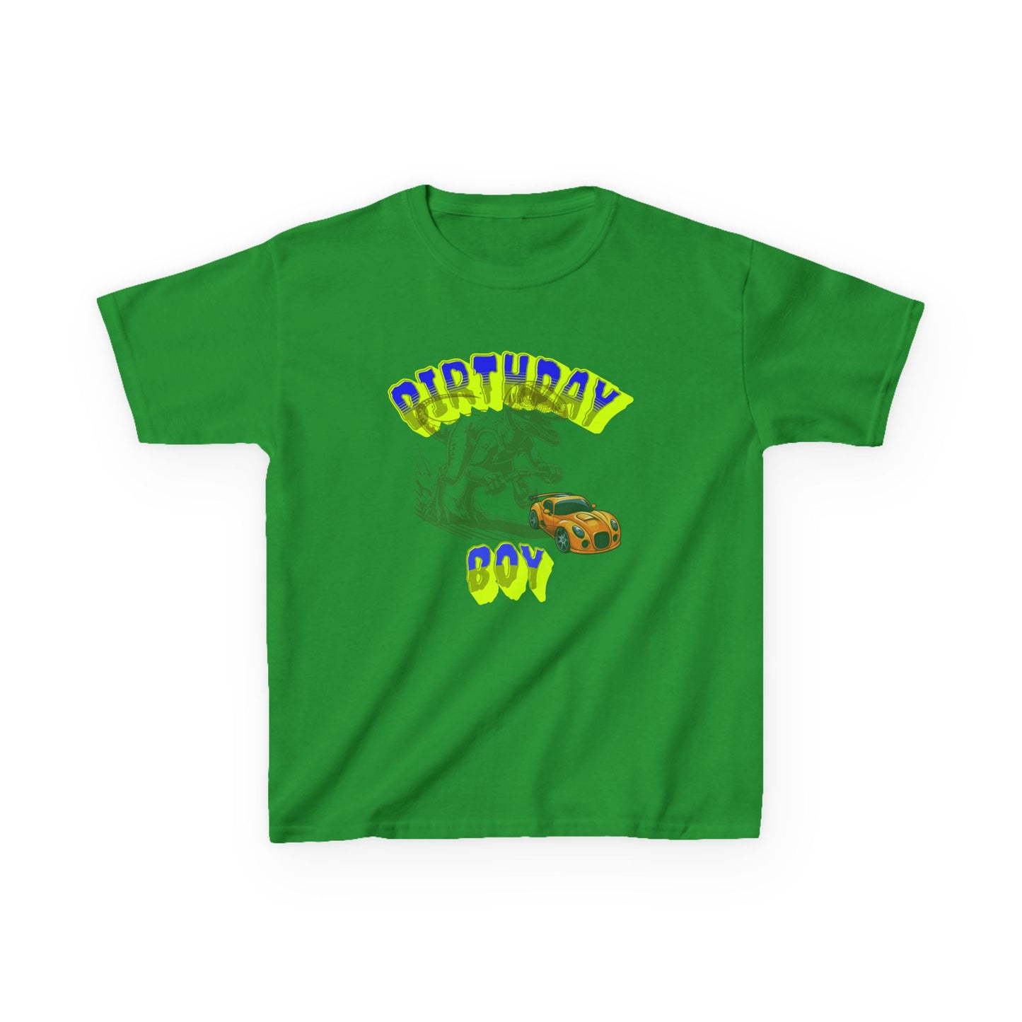 Birthday Boy Kids Tee, Fun Birthday Gift, Cool Graphic Tee, Casual Kids Clothing, Race Car Design Shirt, Dinosaur design