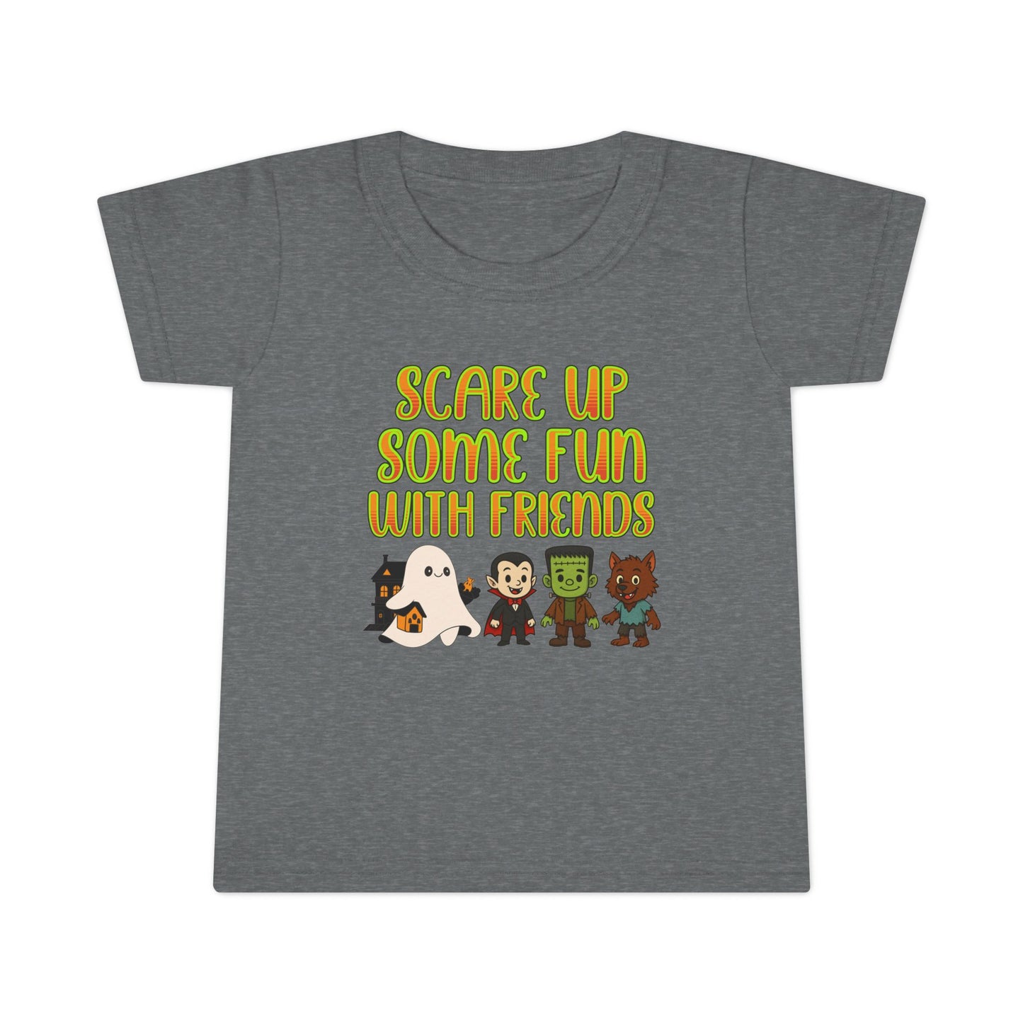 Toddler Halloween T-shirt, Fun Ghost & Monster Design, Kids Costume Shirt, Perfect for Halloween Parties, Spooky Playdates