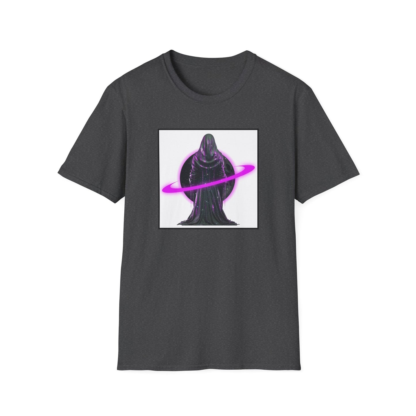 Cosmic Vibe Unisex Softstyle T-Shirt - Celestial Graphic Tee, Space Lover's Gift, Retro Aesthetic Shirt, Festival Wear, Geeky Apparel