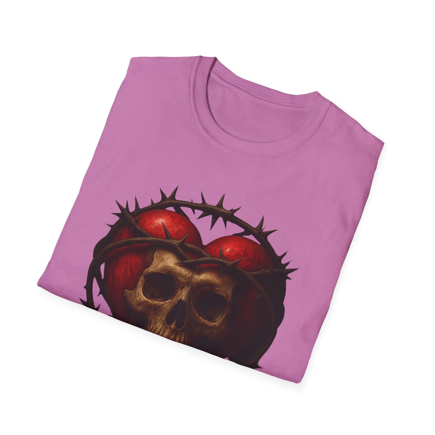 Gothic Heart Skull T-Shirt, Unisex Tee, Alternative Fashion, Edgy Gift, Halloween Outfit, Casual Streetwear