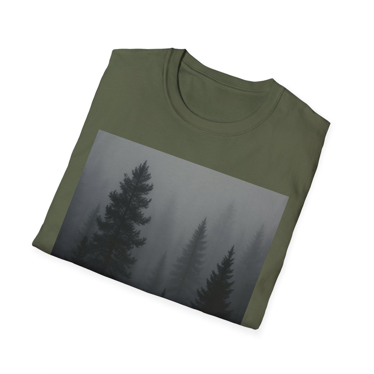 Mystical Forest T-Shirt | Unisex Softstyle Tee for Nature Lovers, Outdoor Adventures, Casual Wear, Gifts for Him & Her
