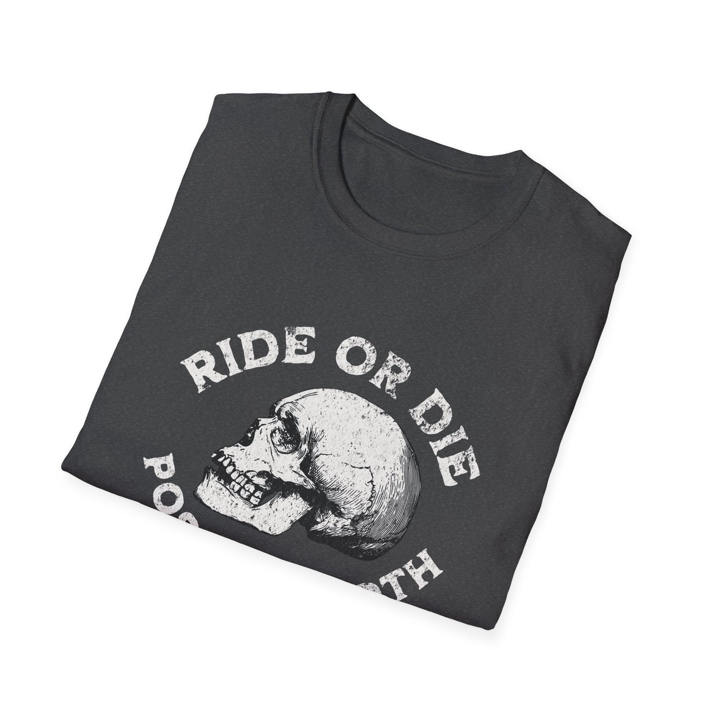Ride or Die Skull T-Shirt, Unisex Graphic Tee, Edgy Streetwear, Alternative Fashion, Perfect for Bikers & Music Lovers
