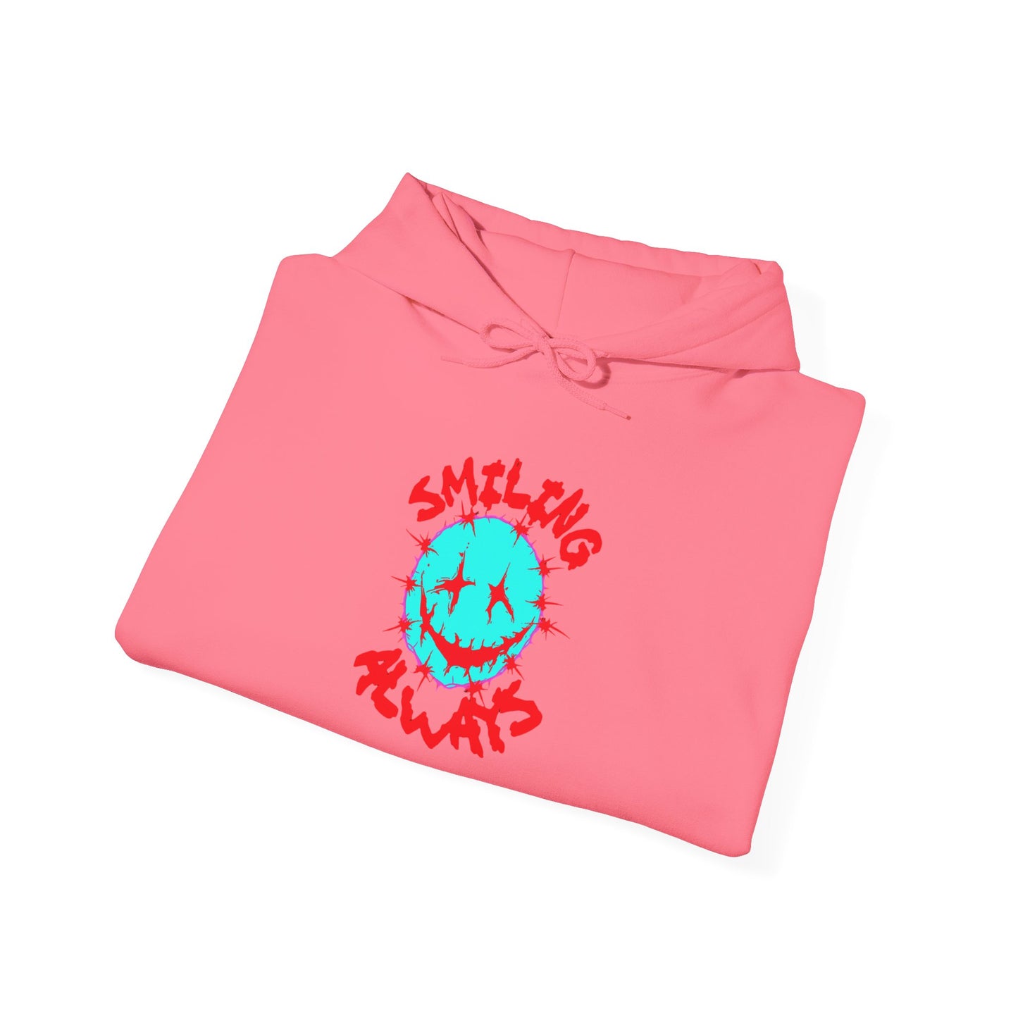 Smiling Always Hooded Sweatshirt - Unisex Soft Blend, Cozy Casual Wear, Perfect Gift for Friends, Everyday Comfort, Trendy Streetwear