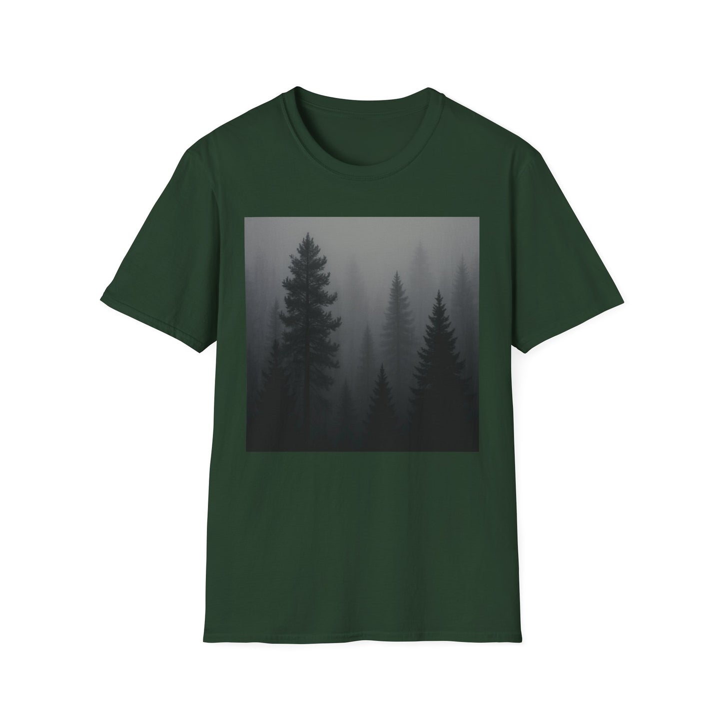 Mystical Forest T-Shirt | Unisex Softstyle Tee for Nature Lovers, Outdoor Adventures, Casual Wear, Gifts for Him & Her