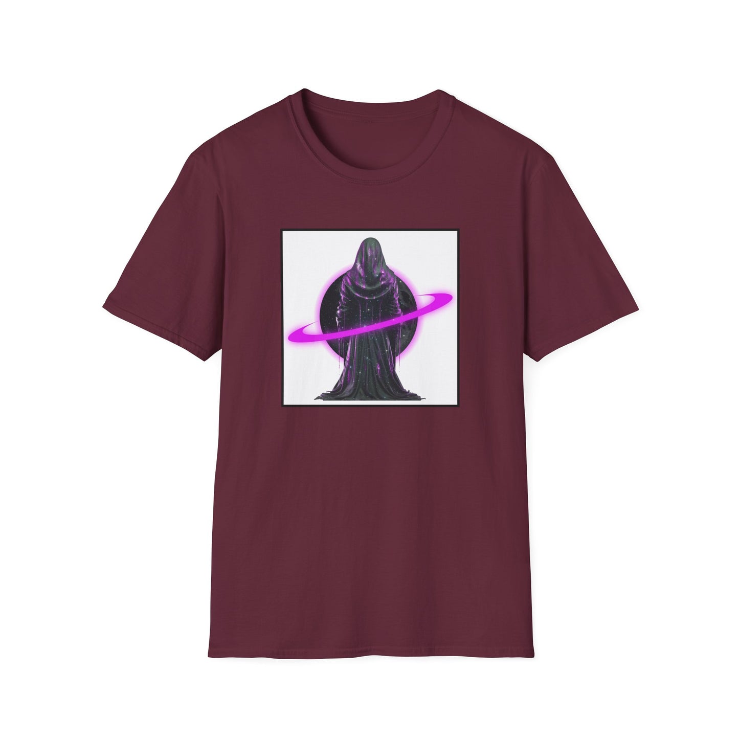 Cosmic Vibe Unisex Softstyle T-Shirt - Celestial Graphic Tee, Space Lover's Gift, Retro Aesthetic Shirt, Festival Wear, Geeky Apparel