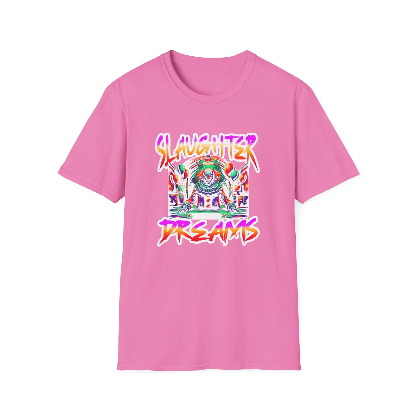 Colorful Graphic Tee - Slaughter Dreams, Unisex T-Shirt for Festivals, Edgy Summer Wear, Unique Gift, Streetwear Fashion