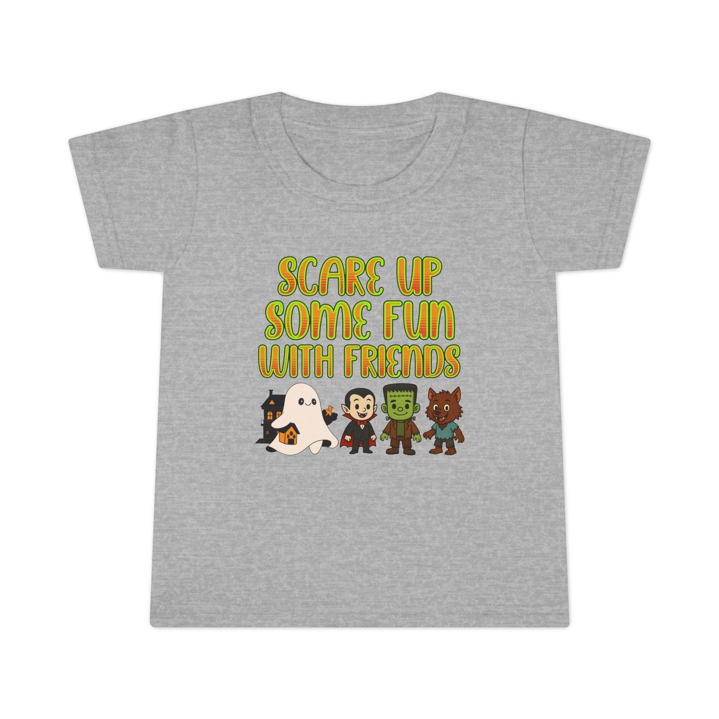 Toddler Halloween T-shirt, Fun Ghost & Monster Design, Kids Costume Shirt, Perfect for Halloween Parties, Spooky Playdates