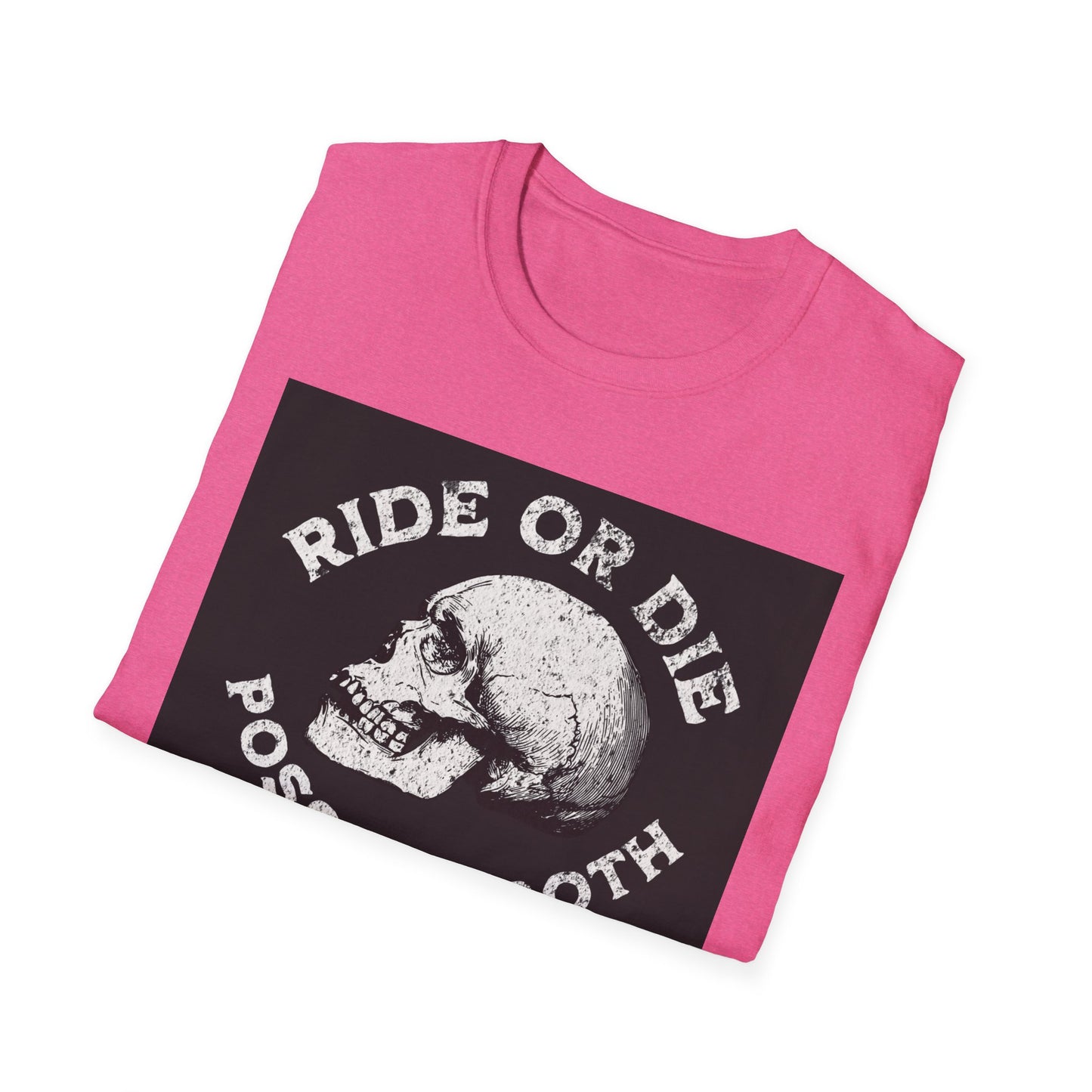 Ride or Die Skull T-Shirt | Edgy Graphic Tee, Unisex Casual Wear, Perfect Gift for Bikers, Halloween Top, Streetwear Style