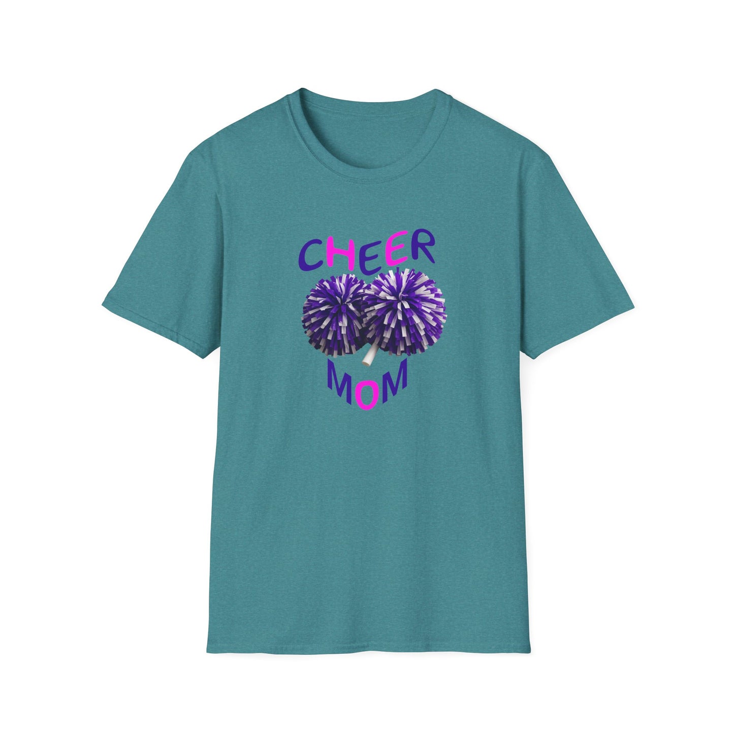 Cheer Mom Unisex Softstyle T-Shirt | Cheerleading Gift, Sportswear, Team Spirit Shirt, Mom Apparel, Fan Merchandise