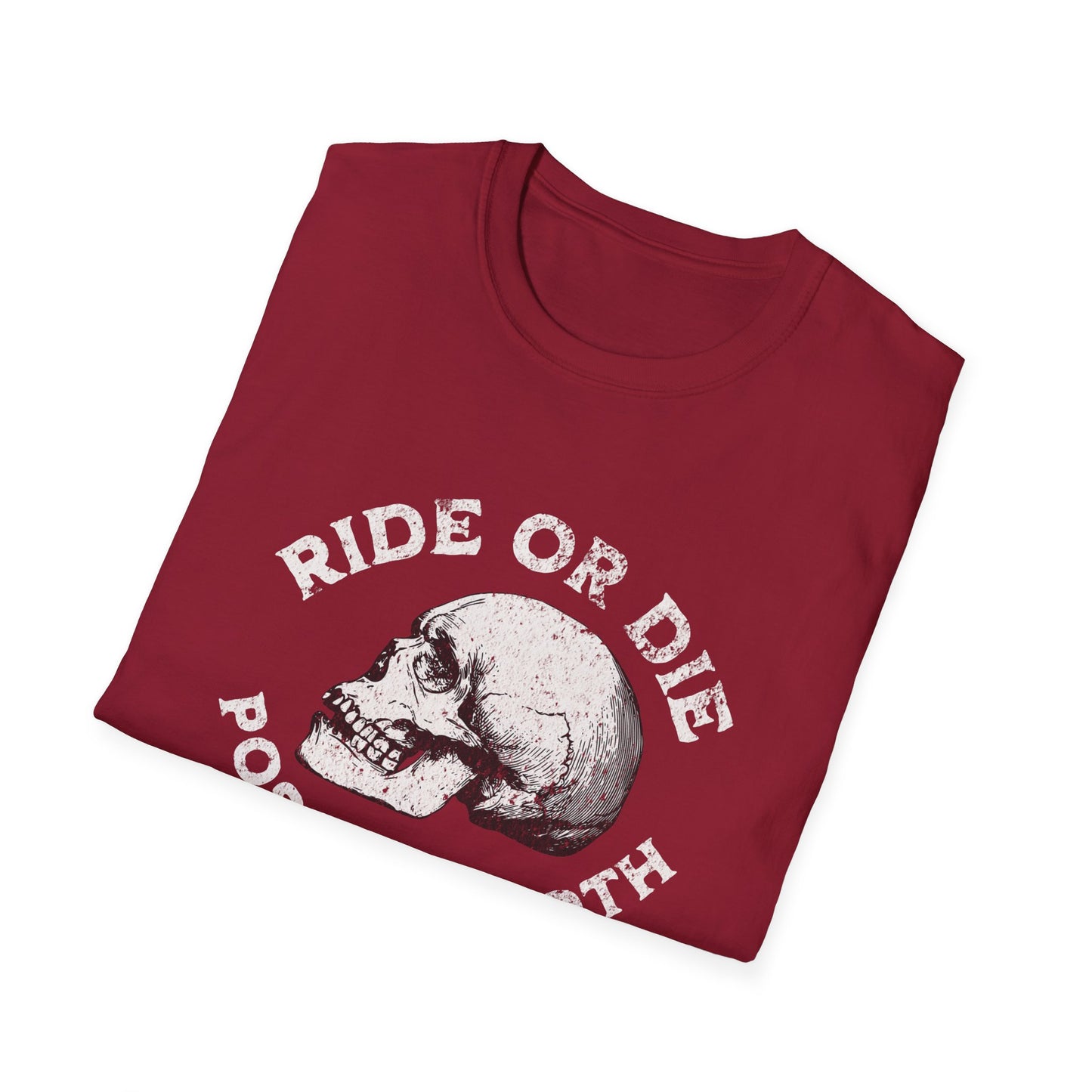 Ride or Die Skull T-Shirt, Unisex Graphic Tee, Edgy Streetwear, Alternative Fashion, Perfect for Bikers & Music Lovers
