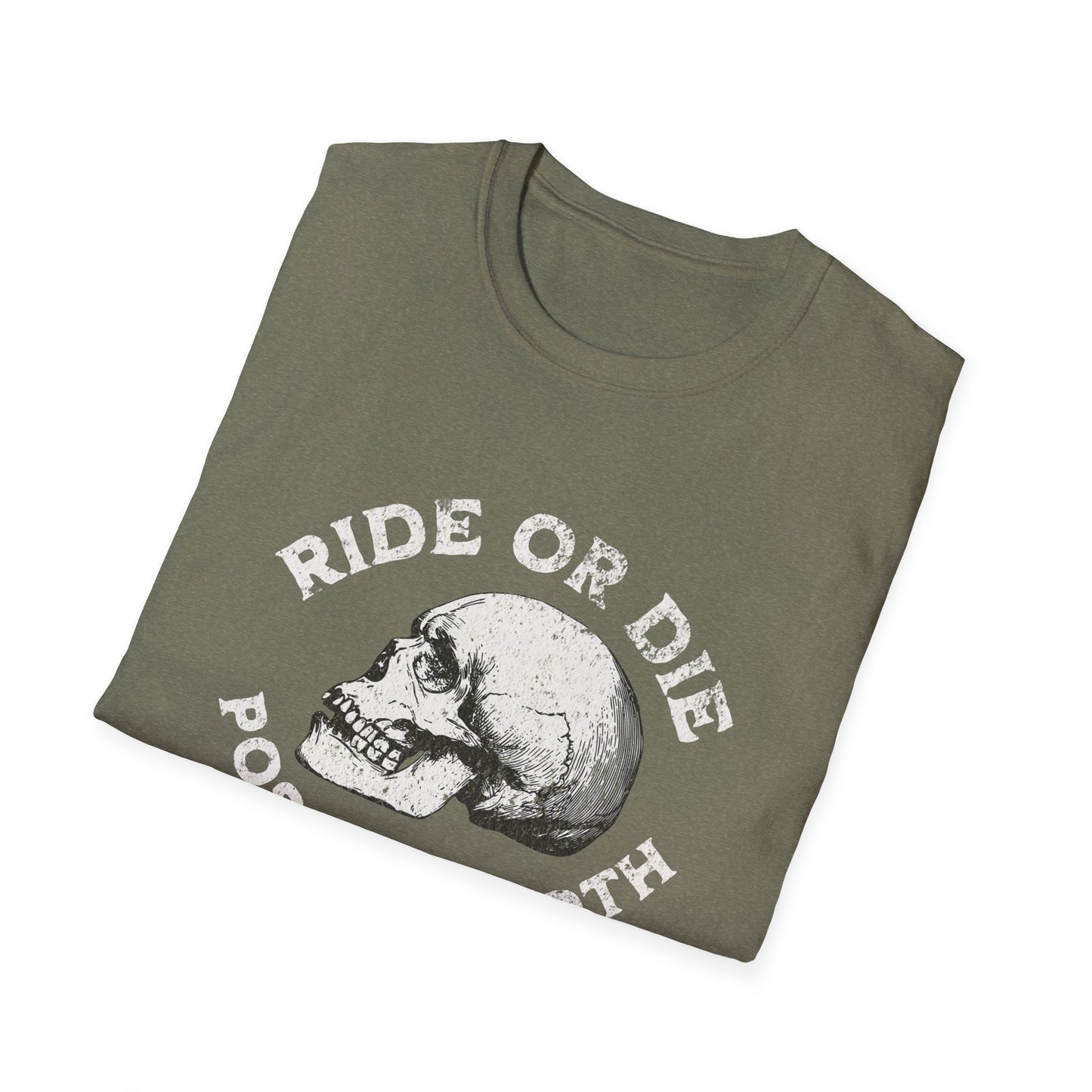 Ride or Die Skull T-Shirt, Unisex Graphic Tee, Edgy Streetwear, Alternative Fashion, Perfect for Bikers & Music Lovers