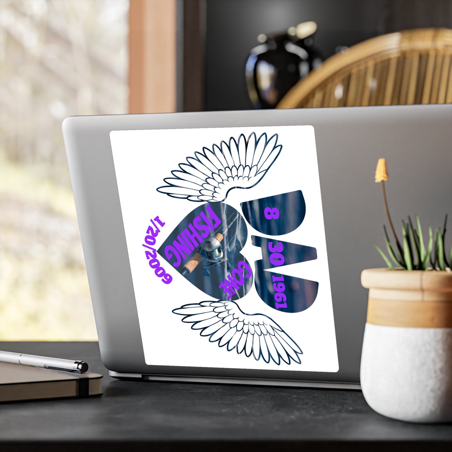 Fishing Kiss-Cut Vinyl Decals | Unique Car Stickers, Wall Art