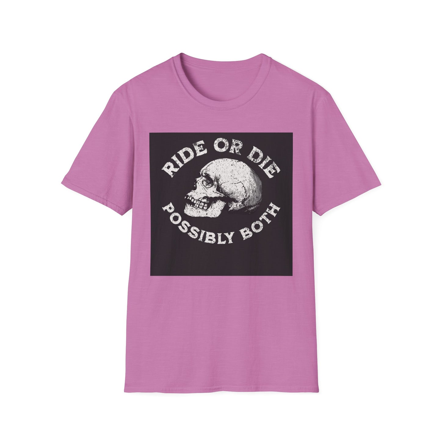 Ride or Die Skull T-Shirt | Edgy Graphic Tee, Unisex Casual Wear, Perfect Gift for Bikers, Halloween Top, Streetwear Style