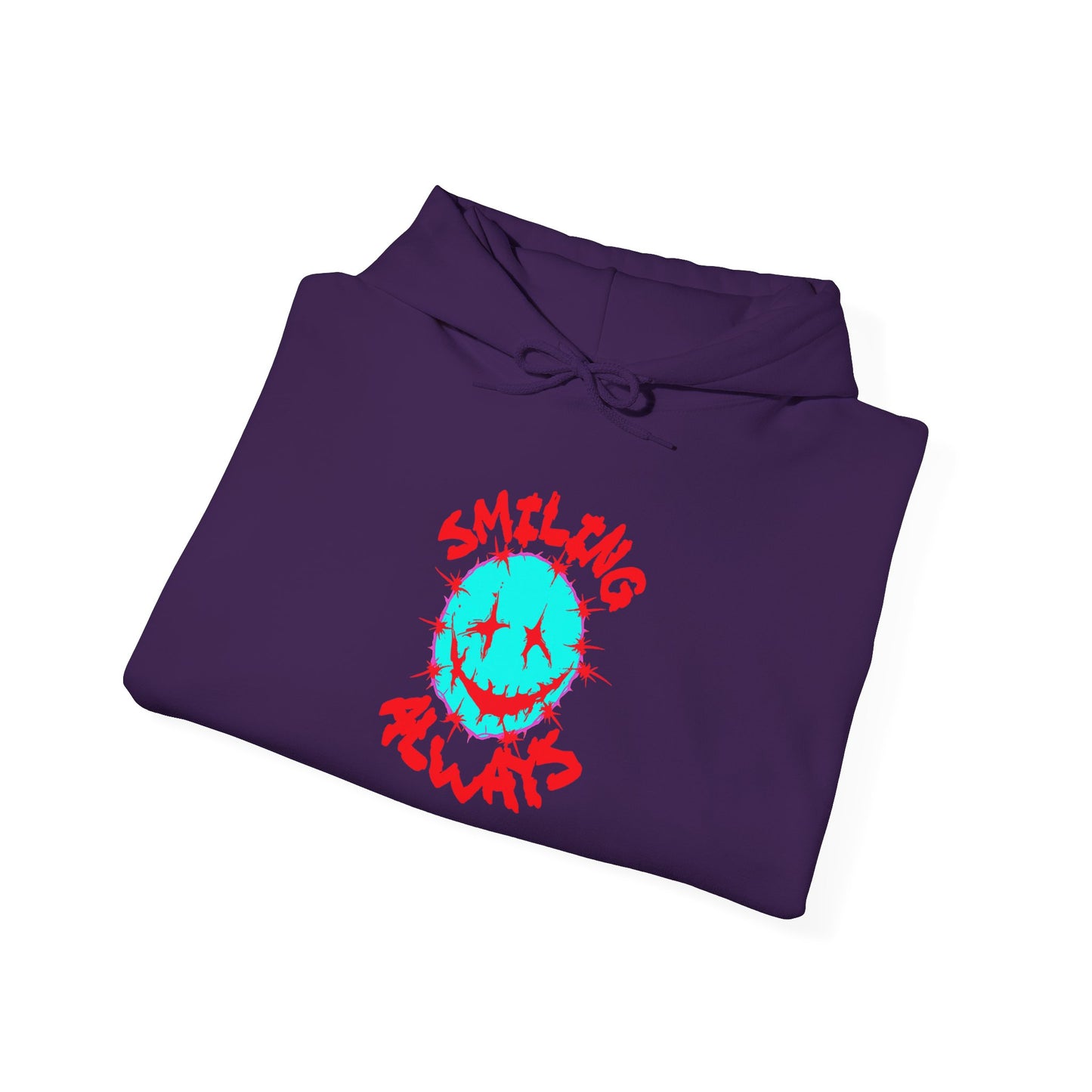 Smiling Always Hooded Sweatshirt - Unisex Soft Blend, Cozy Casual Wear, Perfect Gift for Friends, Everyday Comfort, Trendy Streetwear