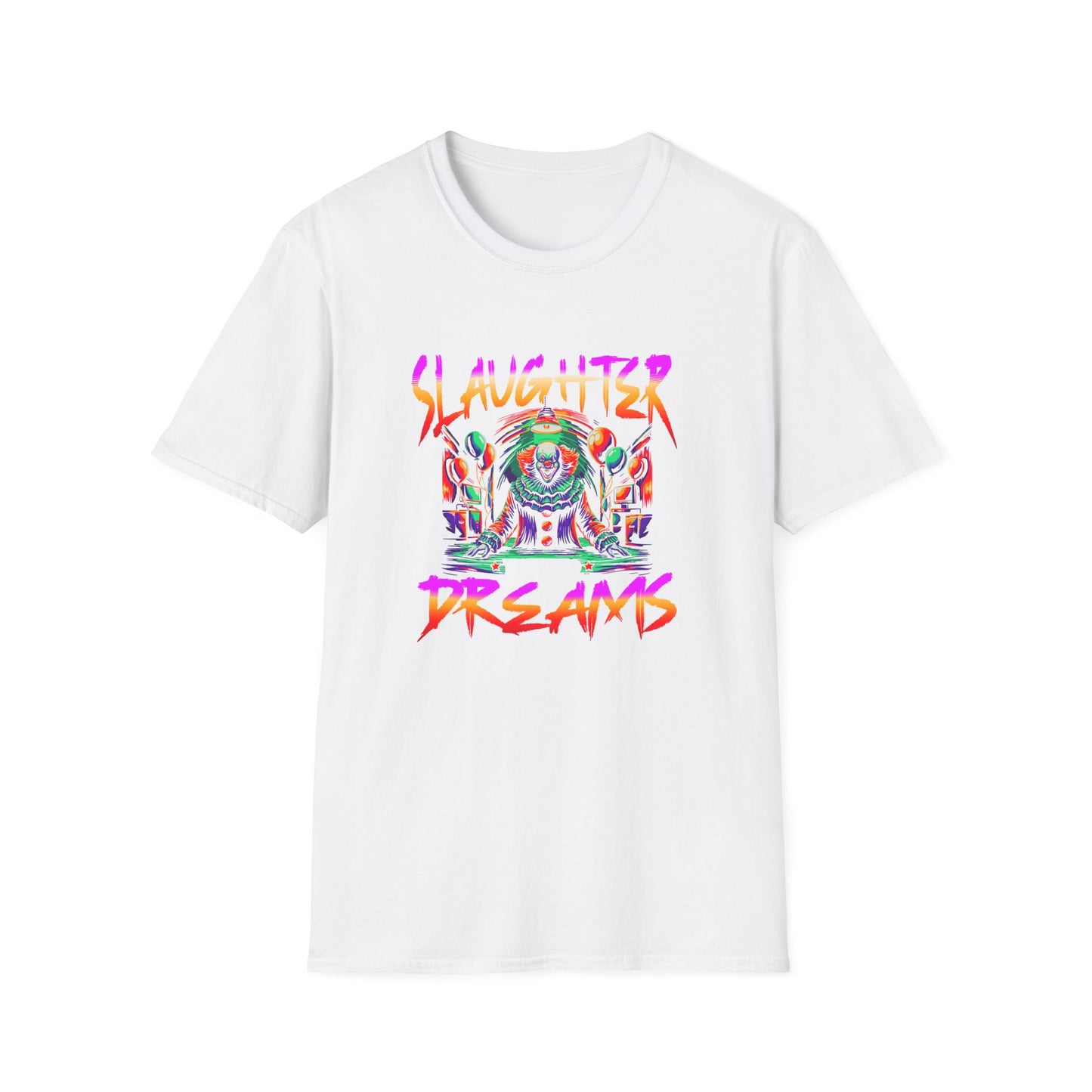 Colorful Graphic Tee - Slaughter Dreams, Unisex T-Shirt for Festivals, Edgy Summer Wear, Unique Gift, Streetwear Fashion