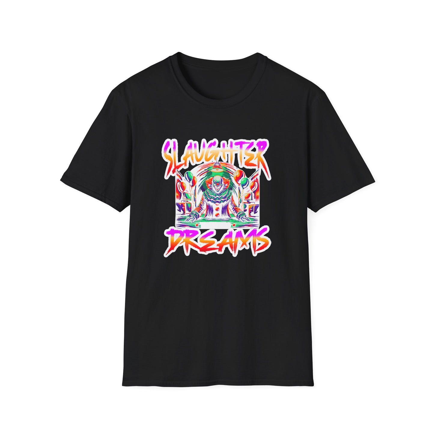 Colorful Graphic Tee - Slaughter Dreams, Unisex T-Shirt for Festivals, Edgy Summer Wear, Unique Gift, Streetwear Fashion