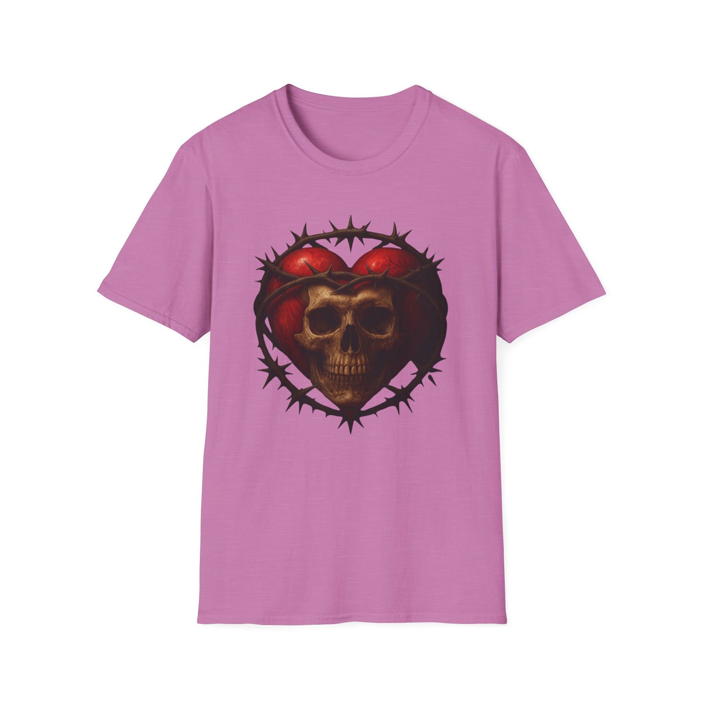 Gothic Heart Skull T-Shirt, Unisex Tee, Alternative Fashion, Edgy Gift, Halloween Outfit, Casual Streetwear
