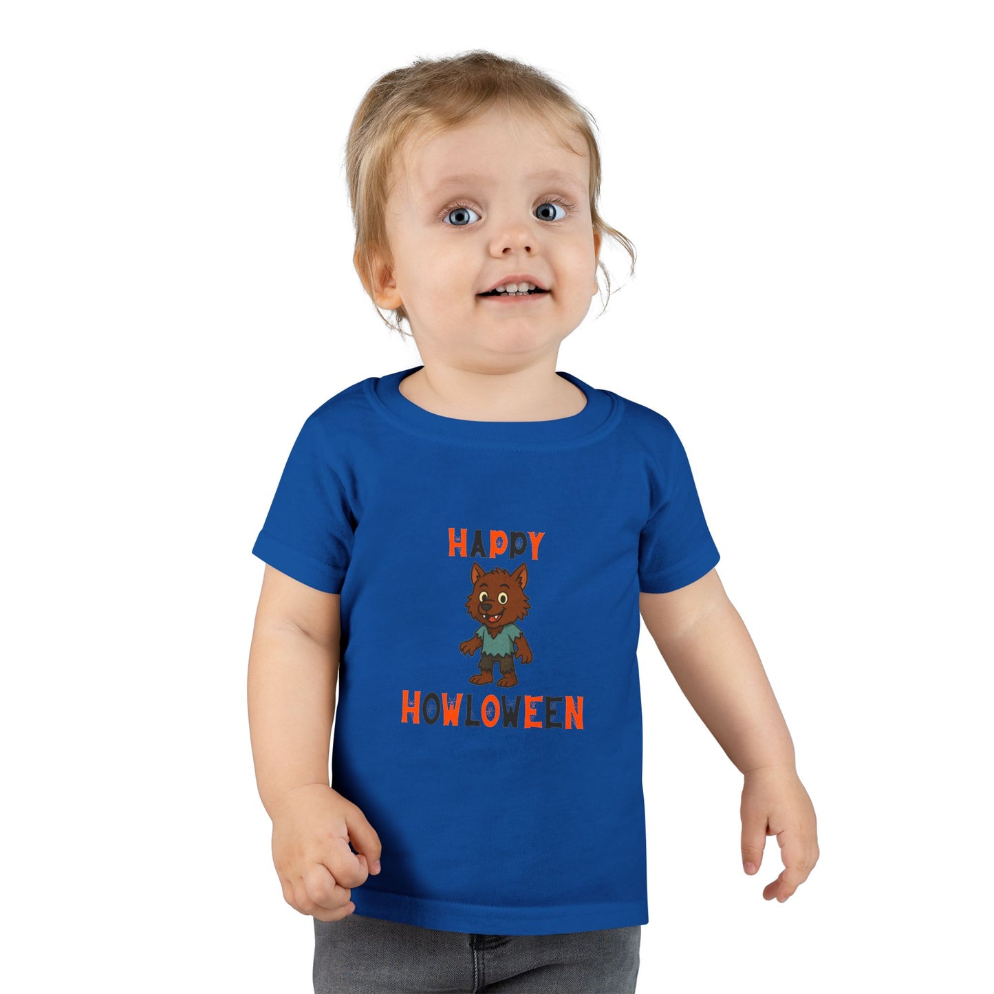 Toddler Halloween T-Shirt, Happy Howloween Kids Tee, Cute Halloween Shirt, Baby Wolf Costume Tee, Toddler Spooky Attire