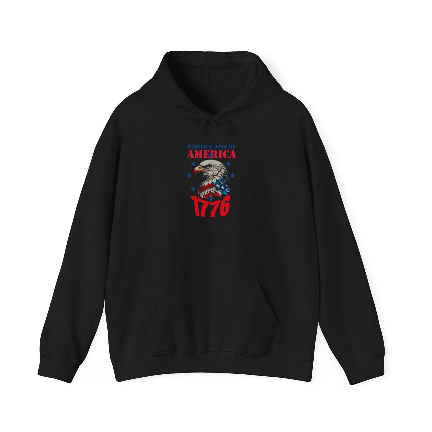 Patriotic Eagle Hoodie - USA 1776 Sweatshirt, Perfect for Independence Day, Thanksgiving, Gift for Veterans, Casual Wear