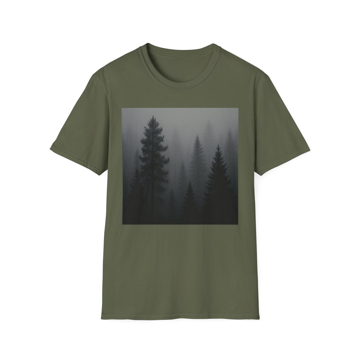 Mystical Forest T-Shirt | Unisex Softstyle Tee for Nature Lovers, Outdoor Adventures, Casual Wear, Gifts for Him & Her
