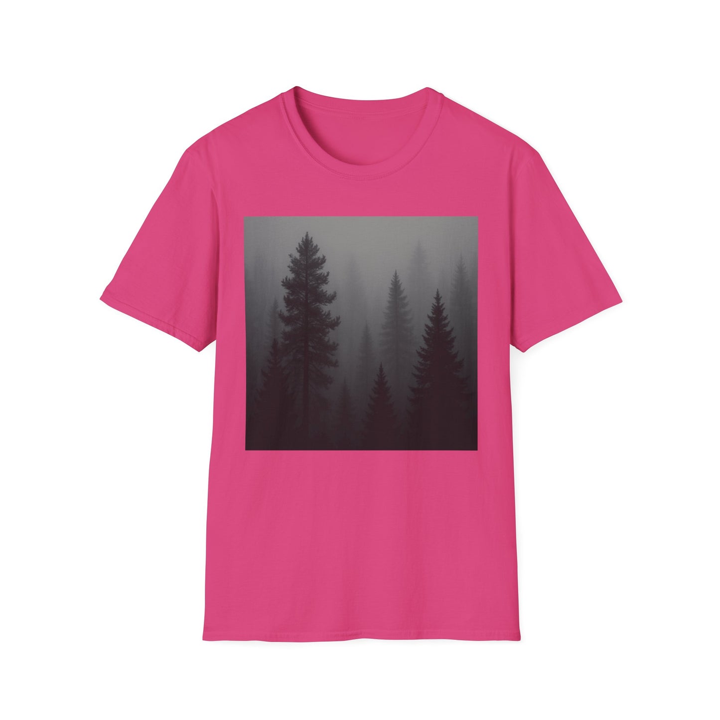 Mystical Forest T-Shirt | Unisex Softstyle Tee for Nature Lovers, Outdoor Adventures, Casual Wear, Gifts for Him & Her