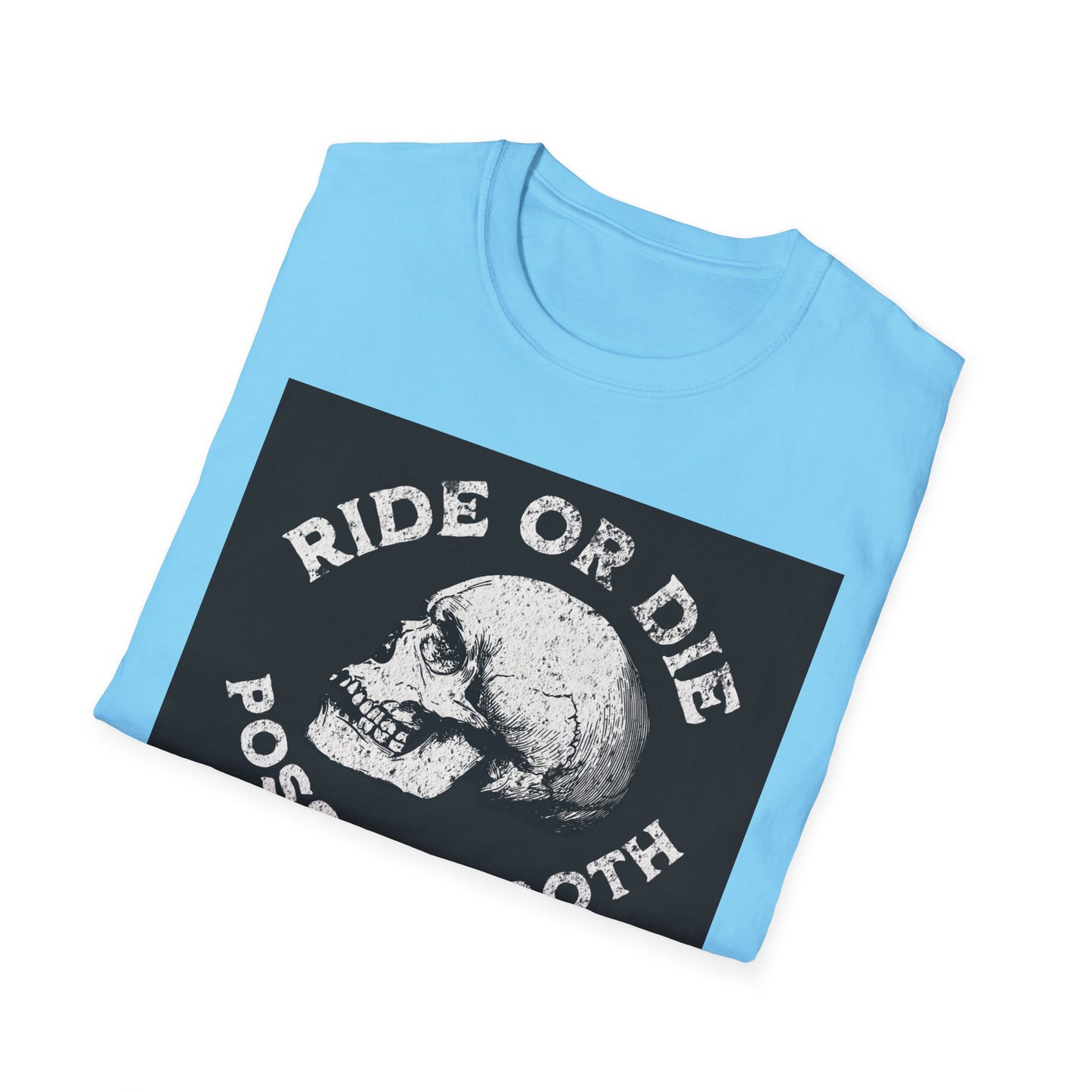 Ride or Die Skull T-Shirt | Edgy Graphic Tee, Unisex Casual Wear, Perfect Gift for Bikers, Halloween Top, Streetwear Style