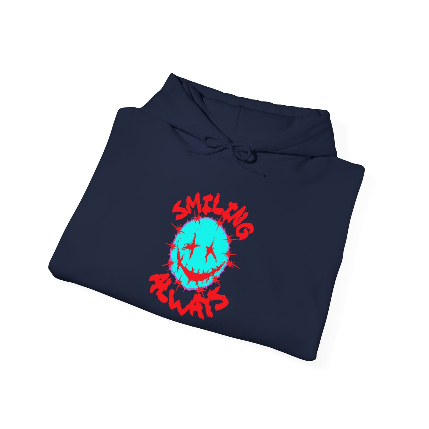 Smiling Always Hooded Sweatshirt - Unisex Soft Blend, Cozy Casual Wear, Perfect Gift for Friends, Everyday Comfort, Trendy Streetwear