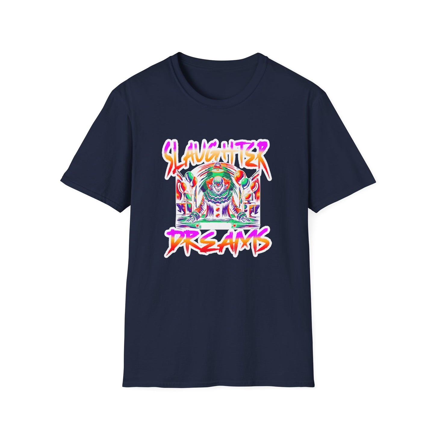 Colorful Graphic Tee - Slaughter Dreams, Unisex T-Shirt for Festivals, Edgy Summer Wear, Unique Gift, Streetwear Fashion