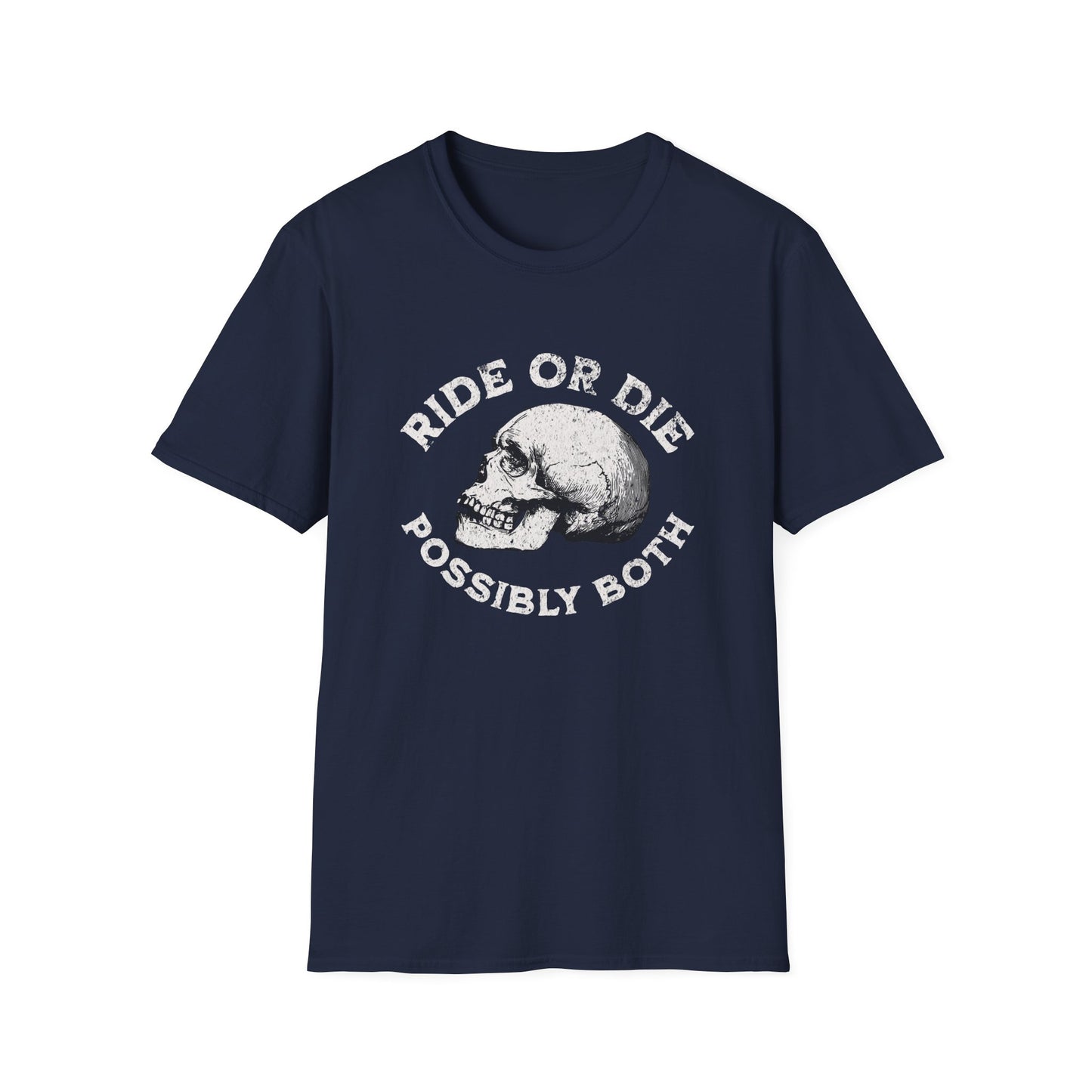 Ride or Die Skull T-Shirt, Unisex Graphic Tee, Edgy Streetwear, Alternative Fashion, Perfect for Bikers & Music Lovers