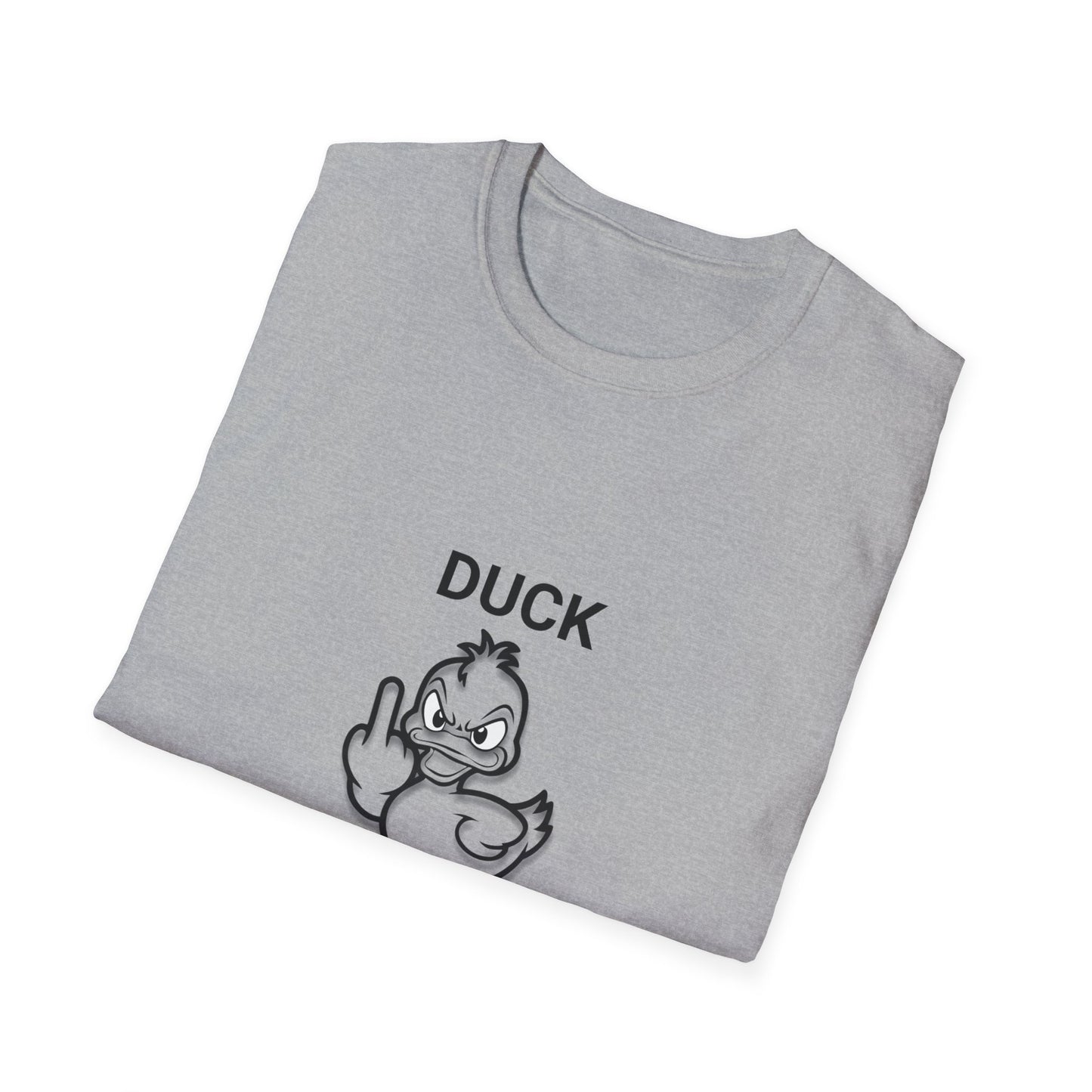 Funny Duck Off Unisex Softstyle T-Shirt, Casual Humor Shirt, Gift for Friends, Quirky Apparel, Birthday or Just Because