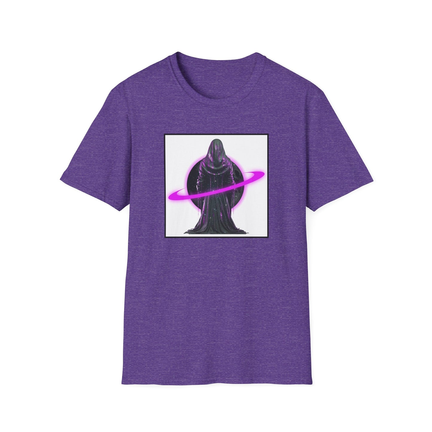 Cosmic Vibe Unisex Softstyle T-Shirt - Celestial Graphic Tee, Space Lover's Gift, Retro Aesthetic Shirt, Festival Wear, Geeky Apparel