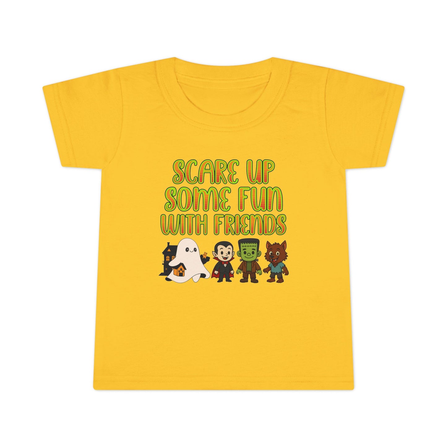 Toddler Halloween T-shirt, Fun Ghost & Monster Design, Kids Costume Shirt, Perfect for Halloween Parties, Spooky Playdates