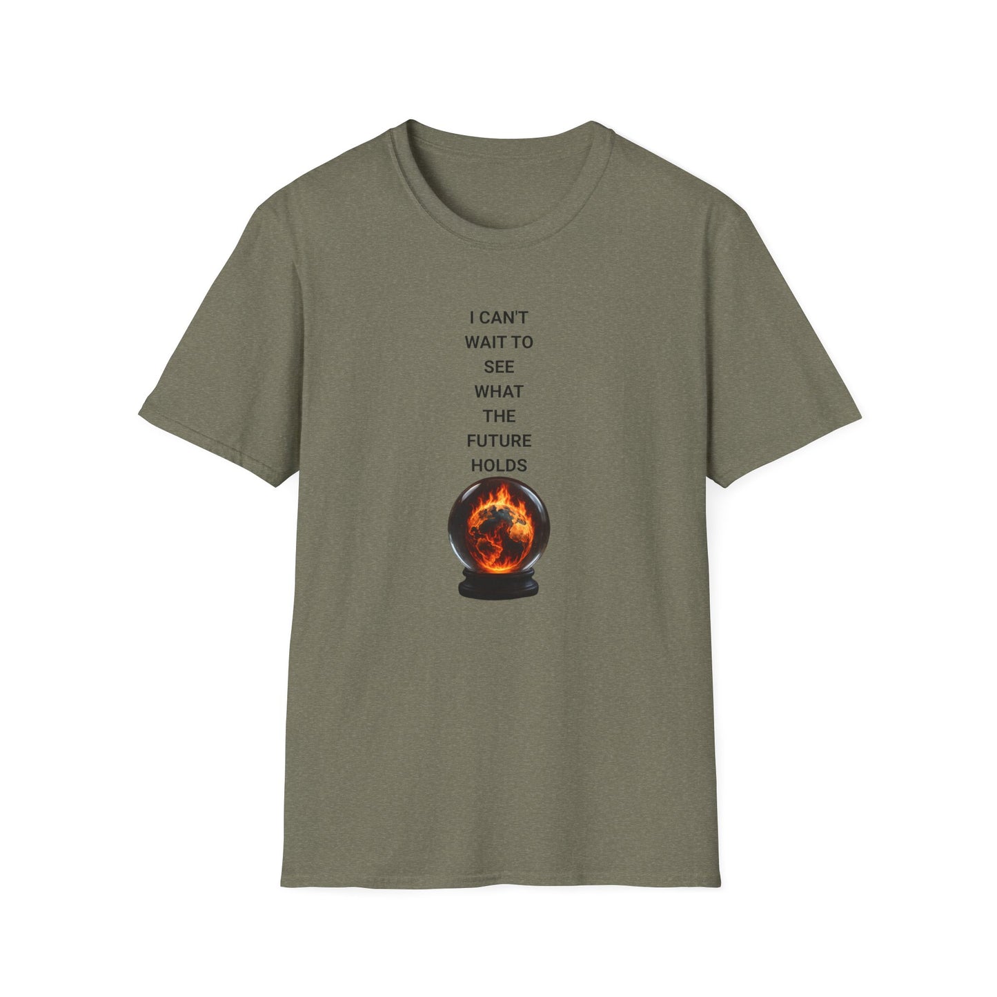 Crystal Ball Future T-Shirt, Psychic Gift, Astrology Apparel, Spiritual Tee, Carnivals & Festivals Occasional Wear