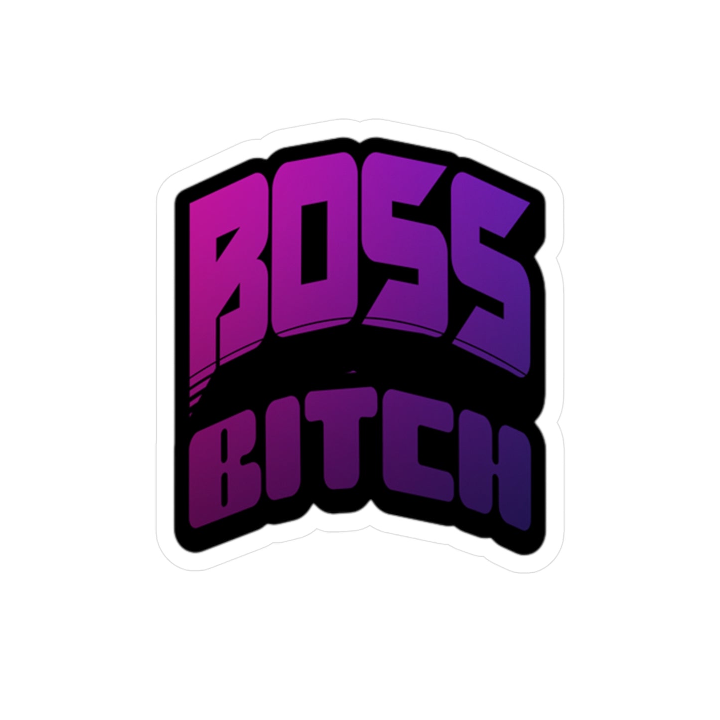 Bold Boss Bitch Kiss-Cut Vinyl Decal, Empowering Sticker for Laptops, Mugs, Notebooks, Car Decoration, Gift for Strong Women