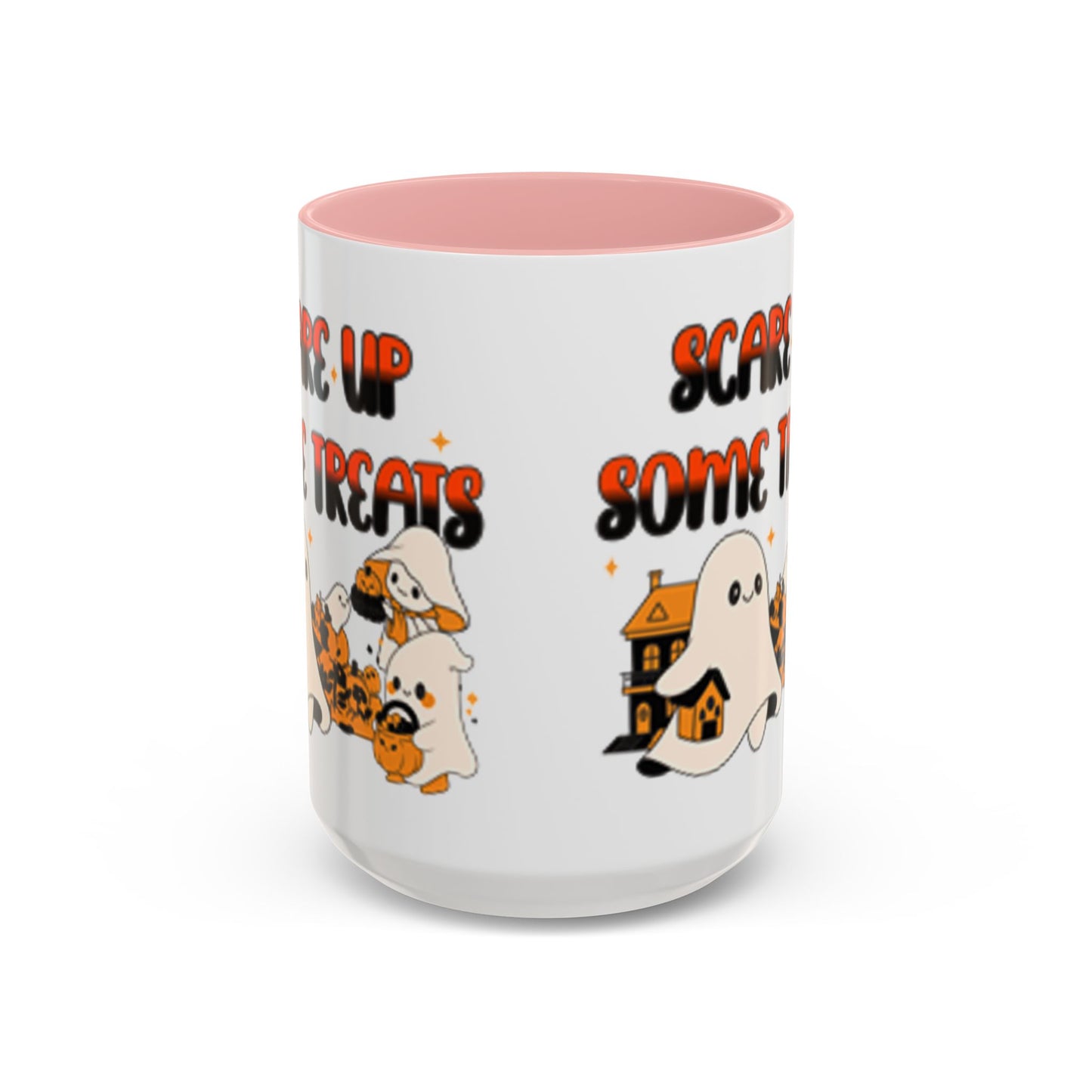 Halloween Ghost Treats Mug, Scare Up Some Treats Coffee Cup, Spooky Gift for Haunted House Lovers, Fall Decor, Fun Halloween Kitchenware