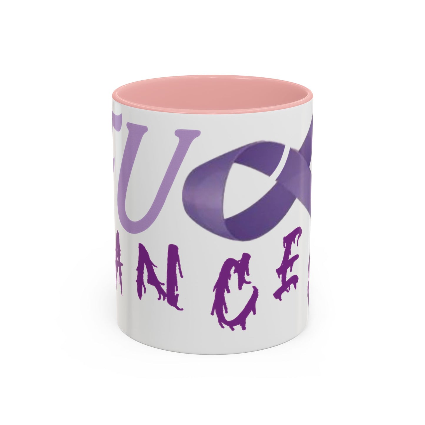 Purple Ribbon Coffee Mug - Cancer Awareness, Inspirational Gift, Sip & Support, Encouragement, Fight Back Tea Cup