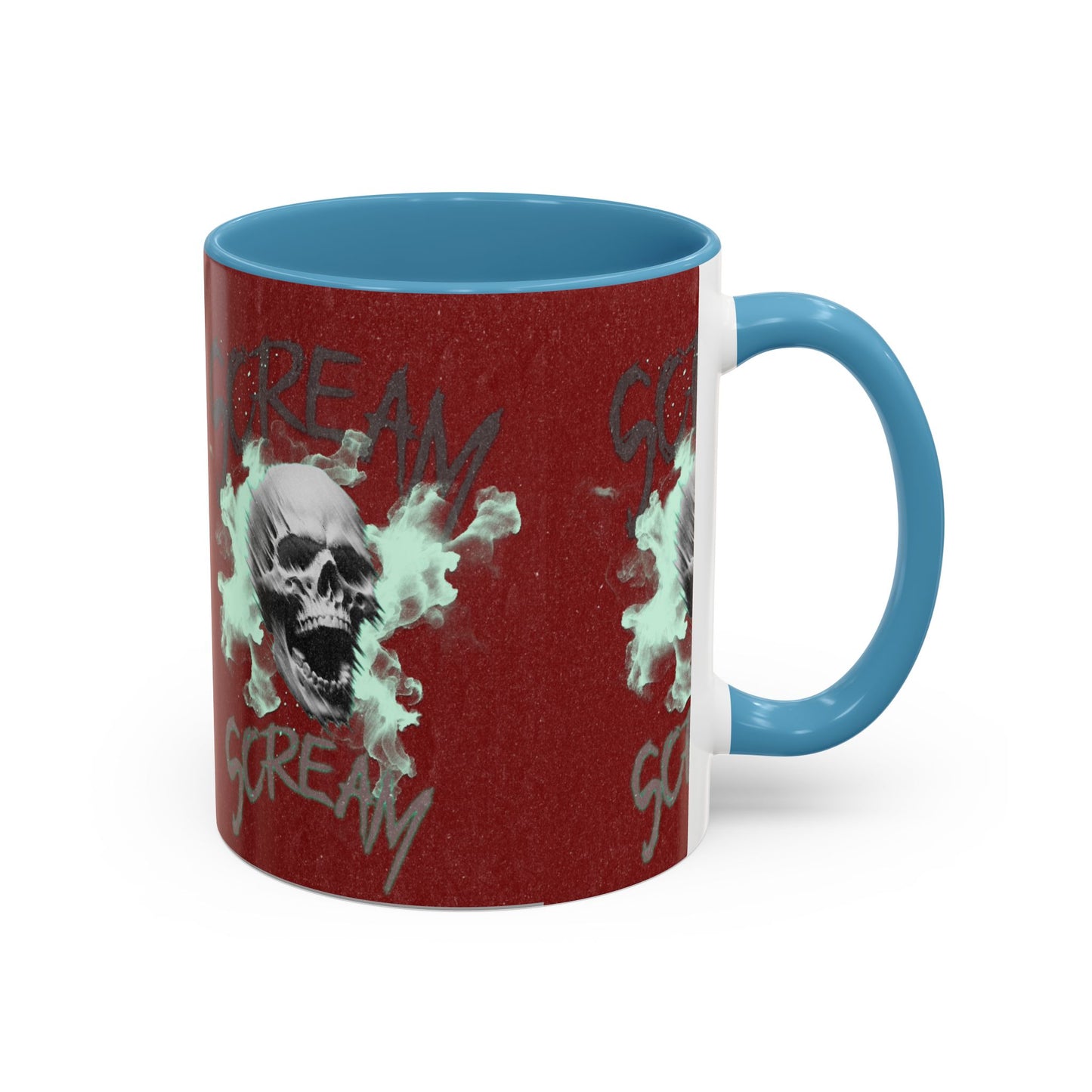Gothic Skull Accent Coffee Mug - Unique Drinkware for Halloween, Gift for Coffee Lovers, Skull Decor, Perfect for Horror Fans, 11oz & 15oz